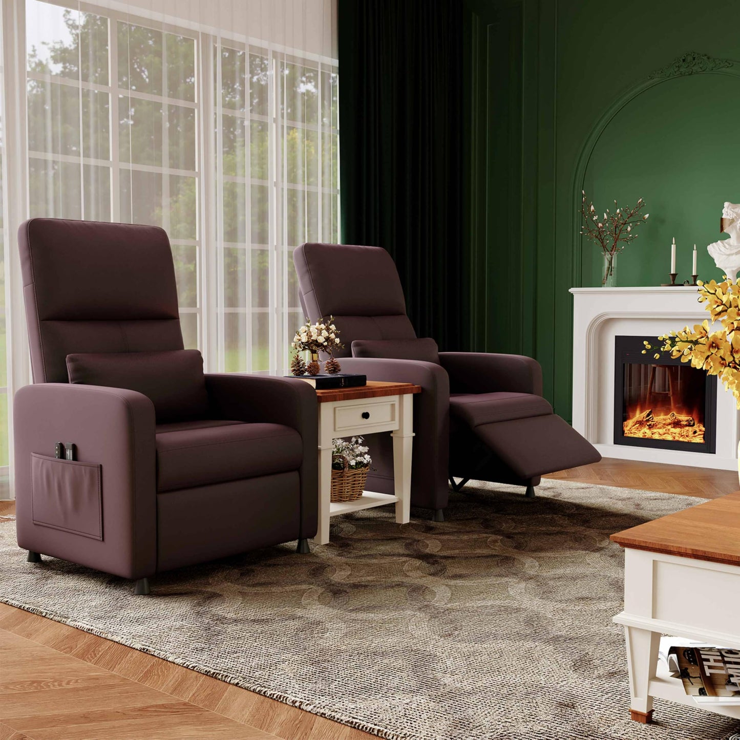 Garvee Power Recliner Chair, Adjustable Electric Recliner Ergonomic Overstuffed Single Sofa, Home Theater Seating for Living Room
