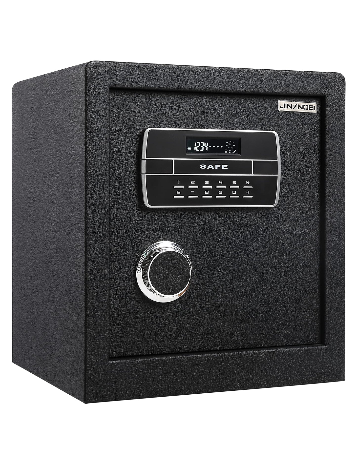 JINXNOBI 2.2 cubic feet Safe Box with fire and waterproof bag,Security home safe cabinet,Digital lock box with Keypad for home,office and hotel to secure documents,pistols