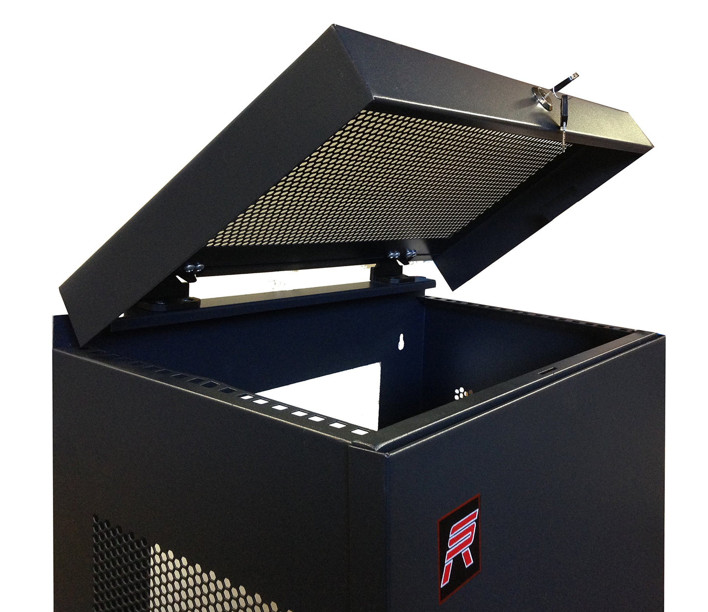 6U Vertical Wall Mount Server Rack Cabinet, 19 Inch Network Enclosure, 35" Full-Length Capacity, Mesh Door, Space-Saving Rack for Switches, Routers, Patch Panels