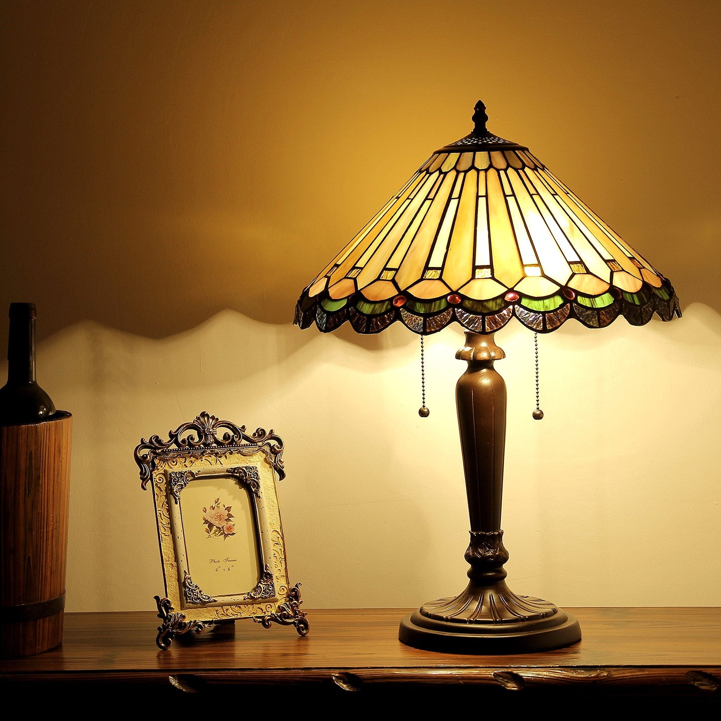 Chloe Inez Table Lamp CH35883GG16-TL2 Glass Multi One Size