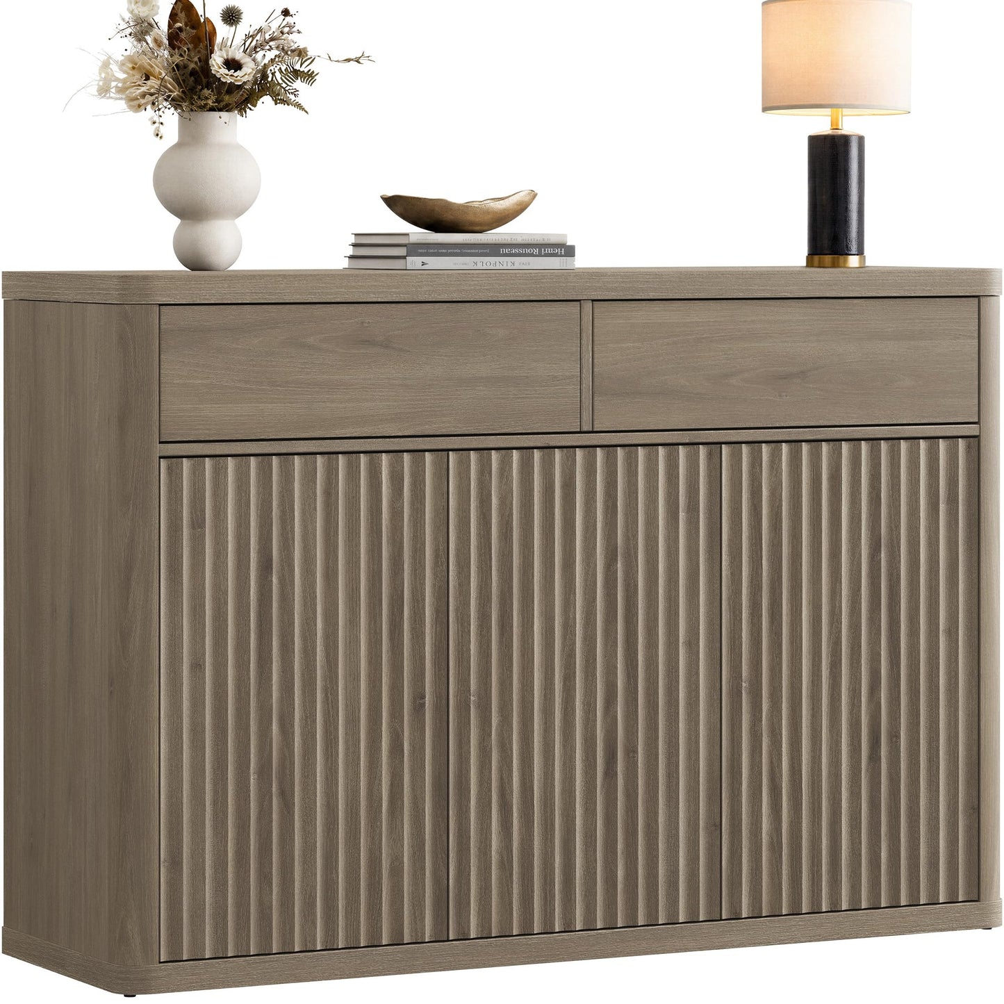 SICOTAS Buffet Cabinet with Storage - Storage Cabinet Sideboard with Doors & Shelves Accent Credenza Buffet Table with 2 Drawer Buffets & Sideboards for Living Room Dining Room Kitchen Entryway Office
