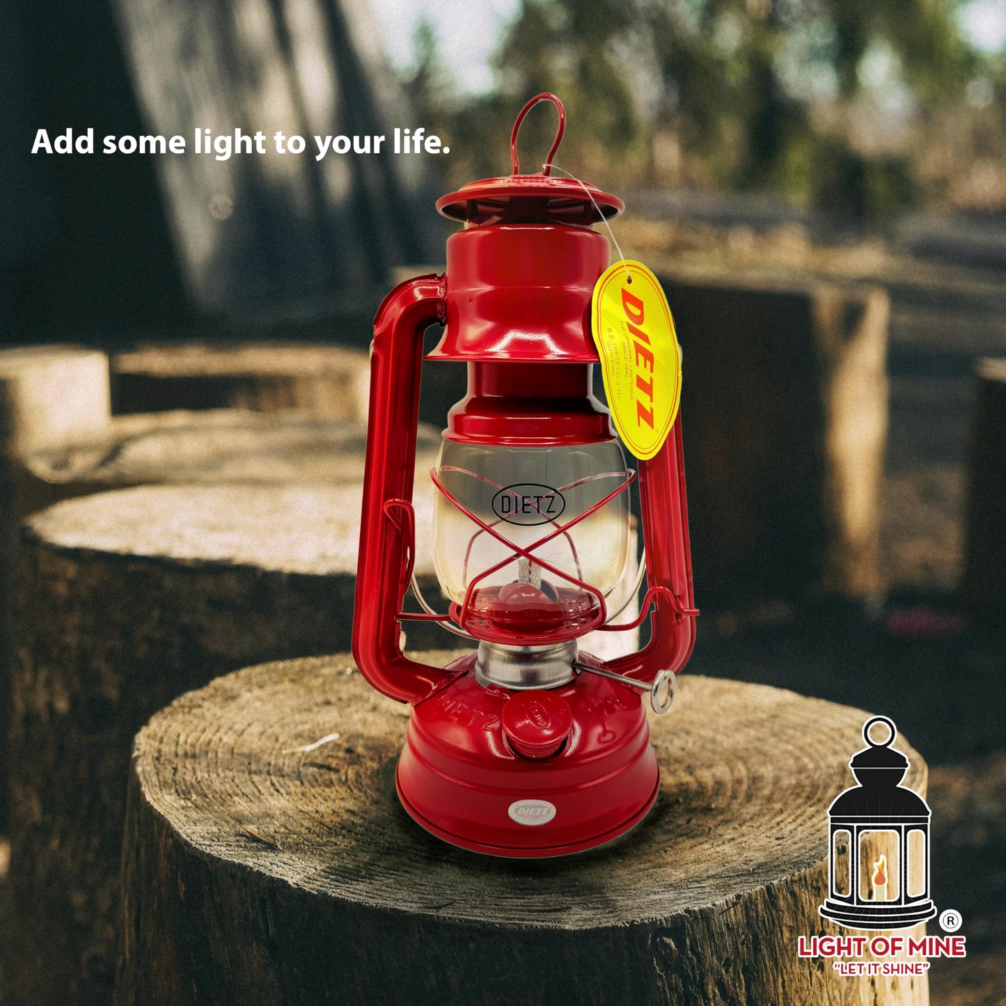 LIGHT OF MINE Oil Lantern - Dietz #76 Original Red with Replacement Wick Strips - Multicolor