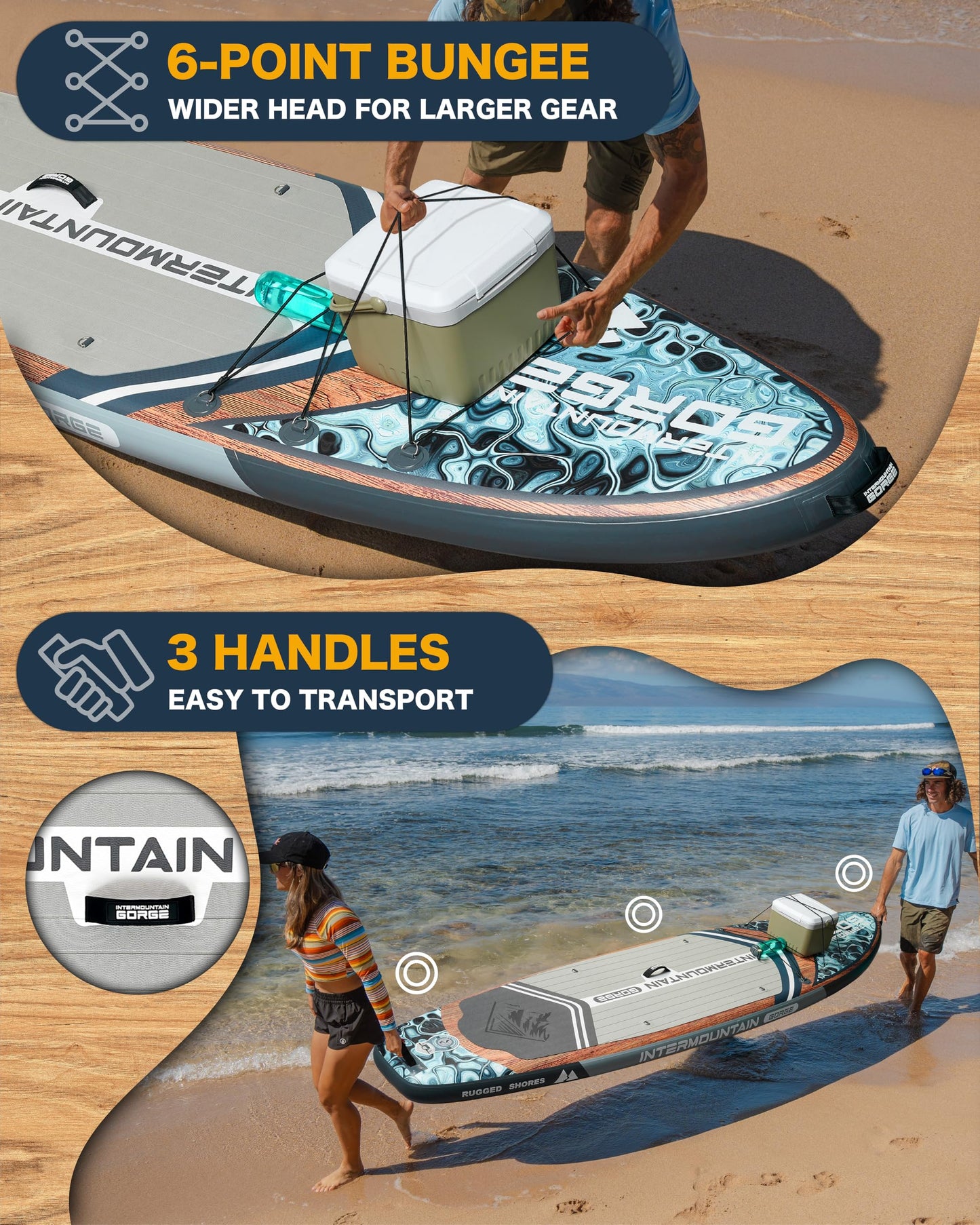 11'x34 Ultra Wide Inflatable Paddle Board, Stand Up Paddle Board &420lb Capacity for All Skill, Paddle Board for Yoga/Family, EVA Deck, US Fin, 100L Bag, High-Pressure Pump, Safety Leash