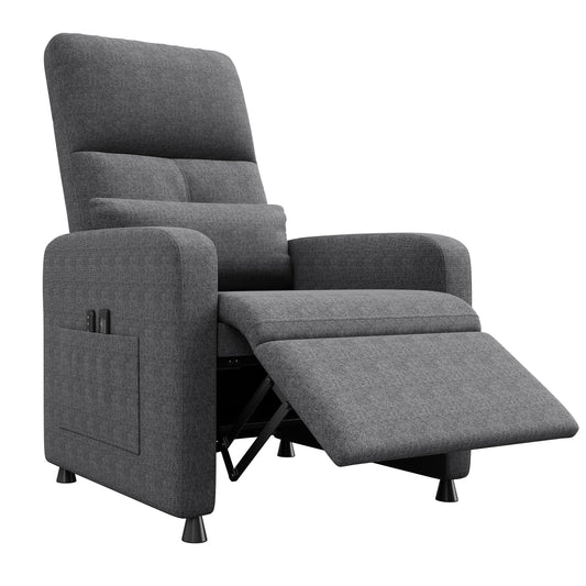 Garvee Power Recliner Chair, Adjustable Electric Recliner Ergonomic Overstuffed Single Sofa, Padded Seat, Side Pockets and USB Port, Home Theater Seating for Living Room