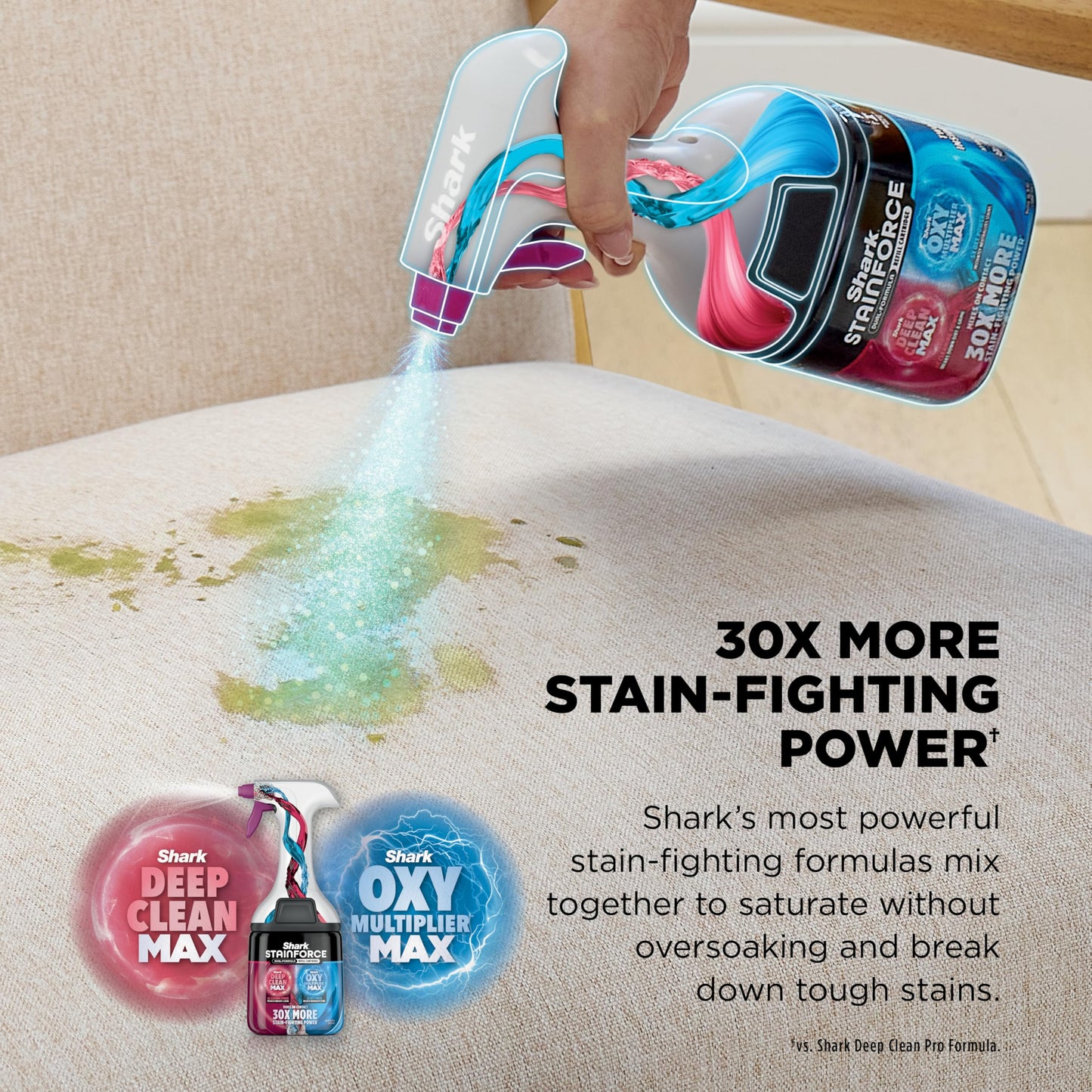 Shark EveryMess Ultra-Powerful 3-in-1 Wet Vac, Dry Vac, & Stain Eliminator with StainForce Technology, Perfect for Homes, Pets, and Cars, 3 Accessories and Cleaning Solution, Gray, VX101