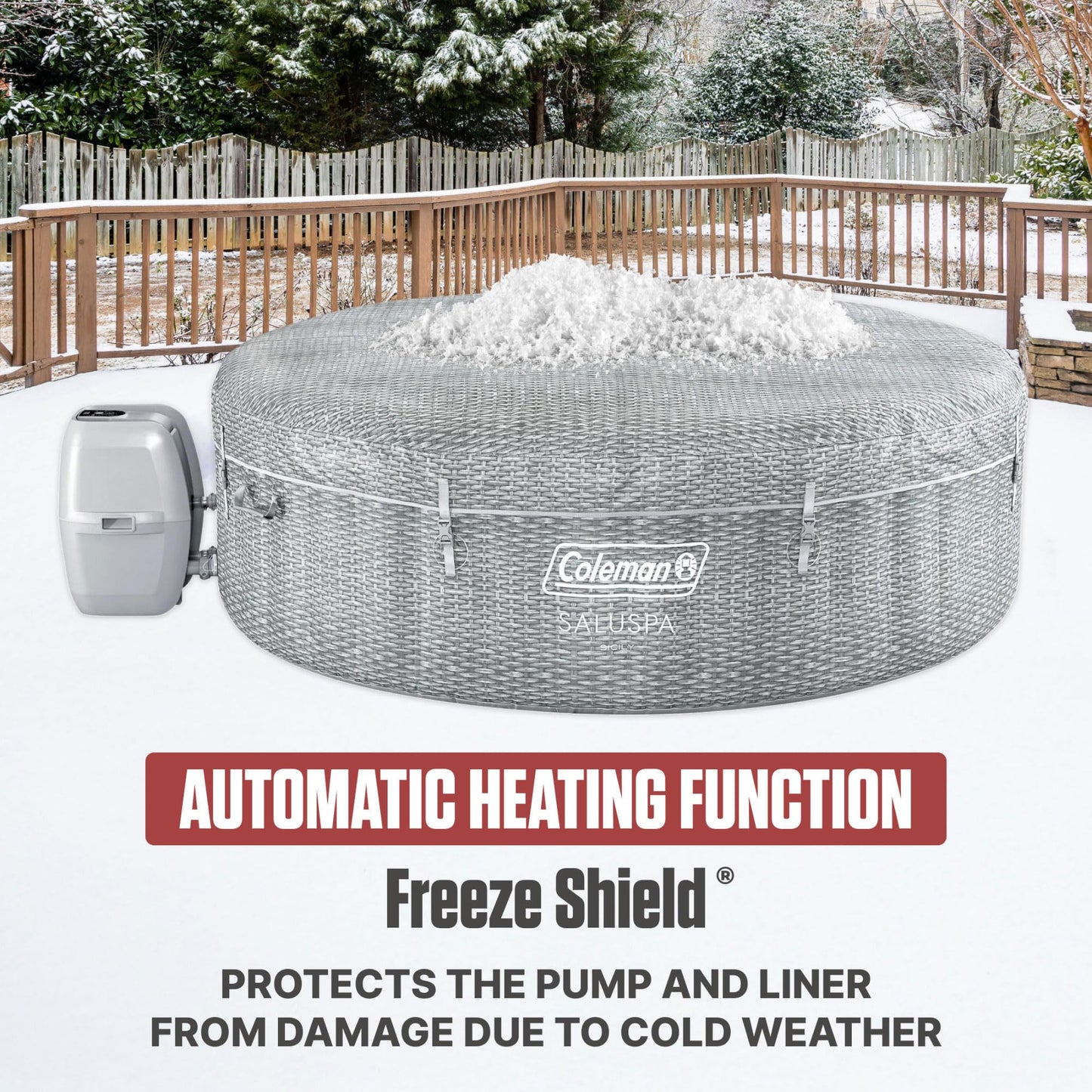 Coleman Sicily Energy-Efficient AirJet Inflatable Hot Tub 5-7 Person with App-Control