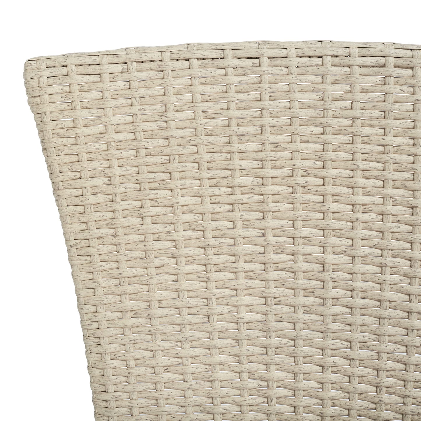 SAFAVIEH Outdoor - Edna 3-Piece Lounge Set - Beige & White - Steel Frame & Faux Rattan with Cushion - Wingback Tropical French Design - Ideal for Patio, Deck, Porch, Backyard (PAT7719B)