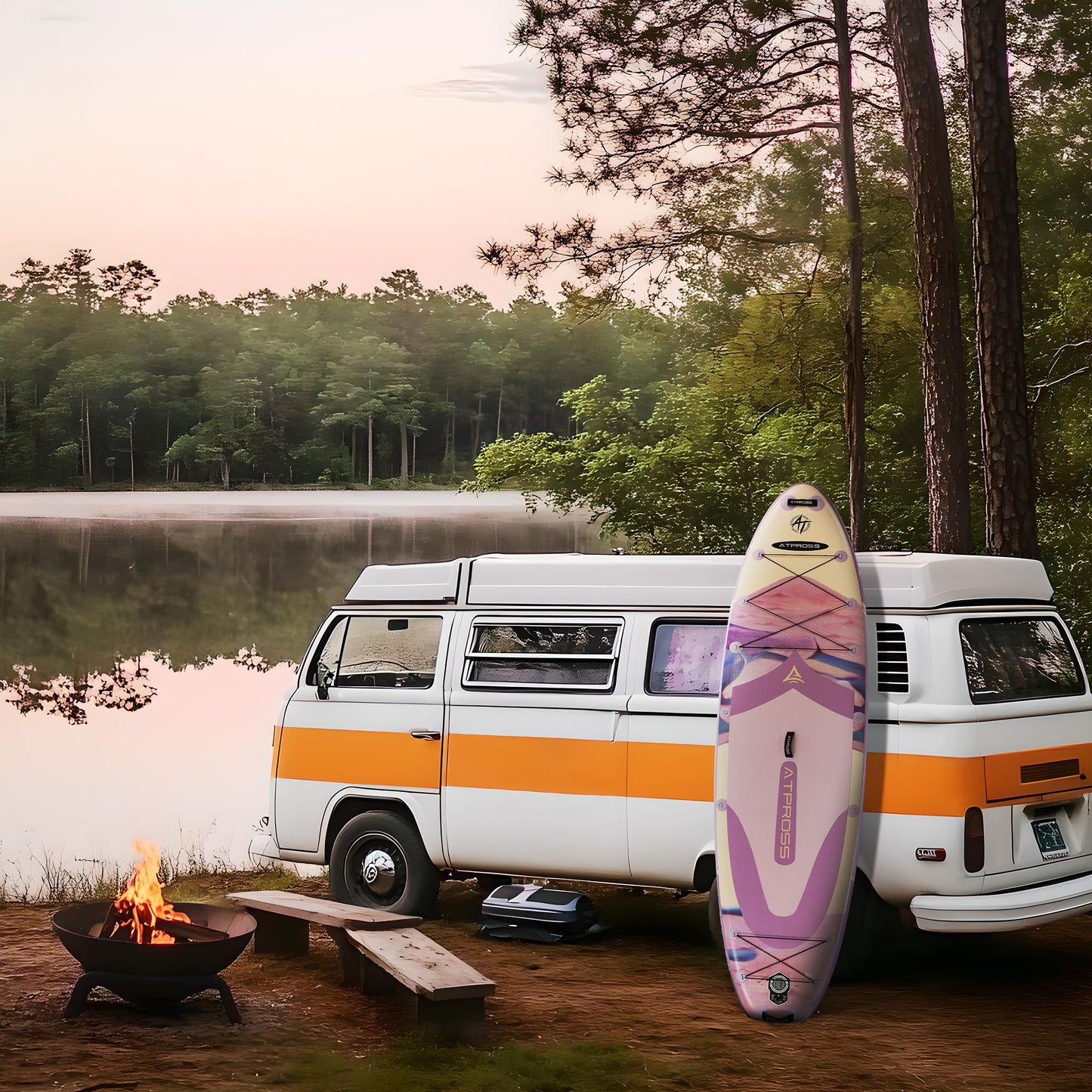 ATPROSS 12'x36 Inflatable Paddle Board, 500lbs Extra Wide Stand Up Paddleboard for Adults with Premium SUP Accessories Kit & Backpack, Blow Up Kayak Non-Slip Stable Deck Boat for Yoga Fishing Surf