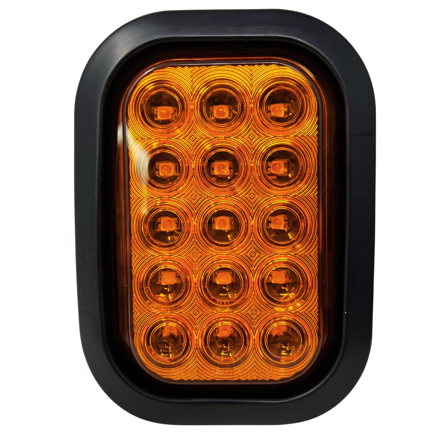 All Star Truck Parts Amber Strobe Signal Light 15 LED 5inx3in Rectangle Model ASTP7415-AF-Q2