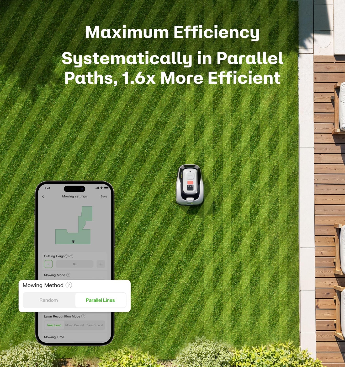RoboUP Raccoon 2 SE Robotic Lawnmower for 0.15 Acre, Wire Free Robot Mower with AI Obstacle Avoidance, APP-Free One-Button Operation, 1.18"-3.15" Adjustable Height, Low Noise, Ideal for Small Lawns