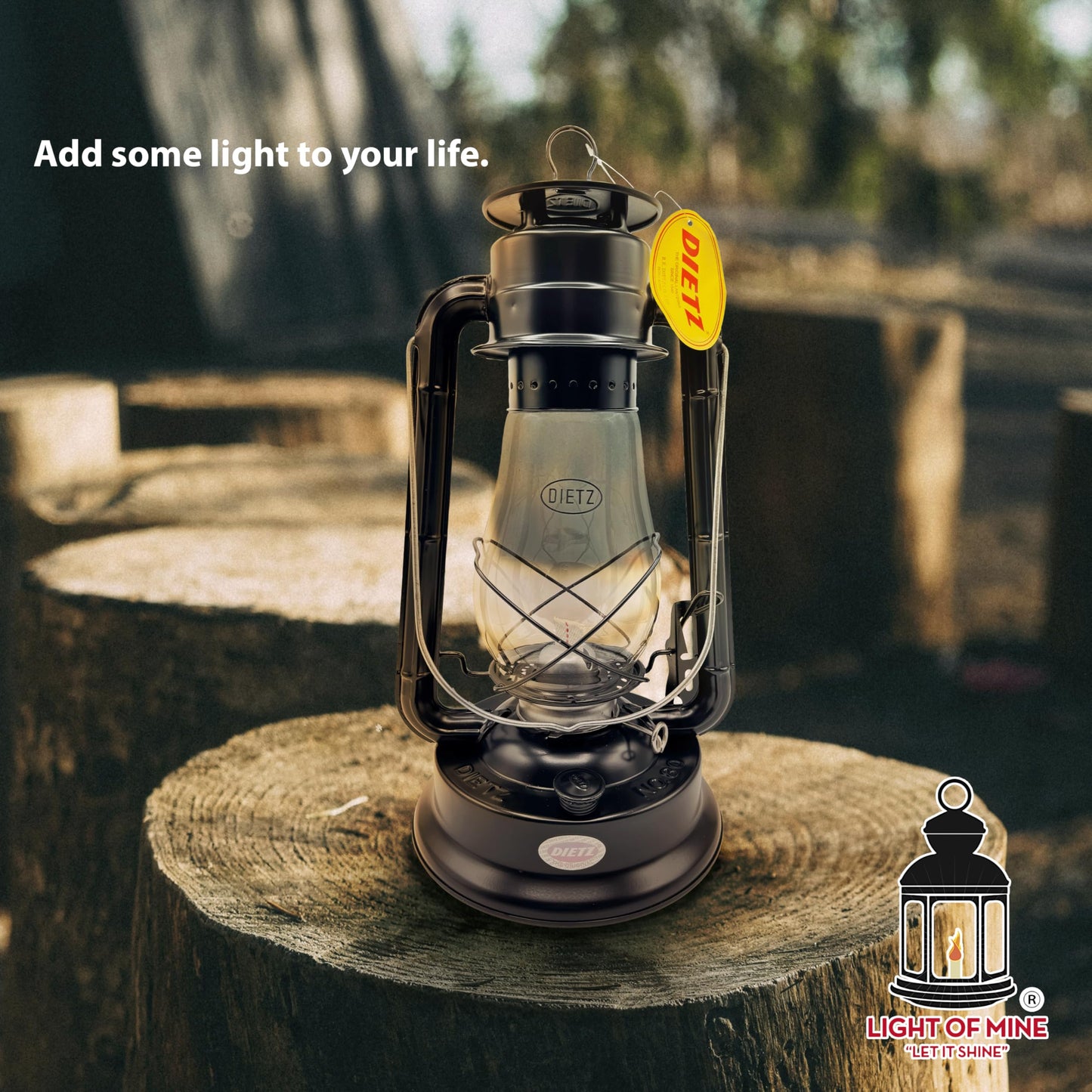 LIGHT OF MINE Blizzard Oil Lantern, Model PARE-CHIMN, Black, Borosilicate Glass, Includes 7/8in Replacement Wick Strips