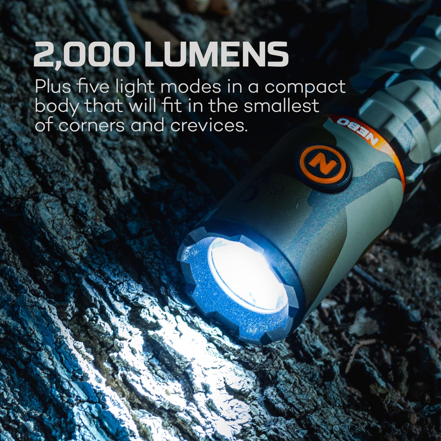 NEBO Torchy 2K Rechargeable Flashlight | 2000 Lumens, 5 Light Modes, Magnetic Base | One Size, MO Bottomland, Model NEB-FLT-1062