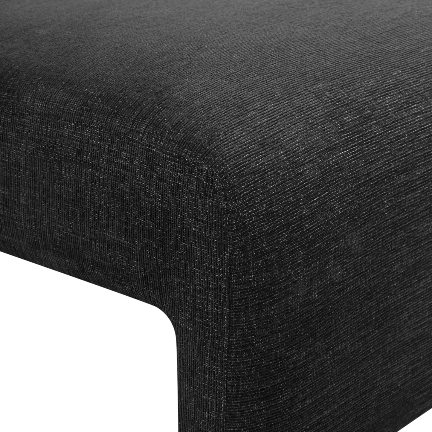 Serta Glendale 90.2" Queen Size Wall-Hugging Convertible Sofa, Dreamcoil Comfort, Chenille Fabric, Black