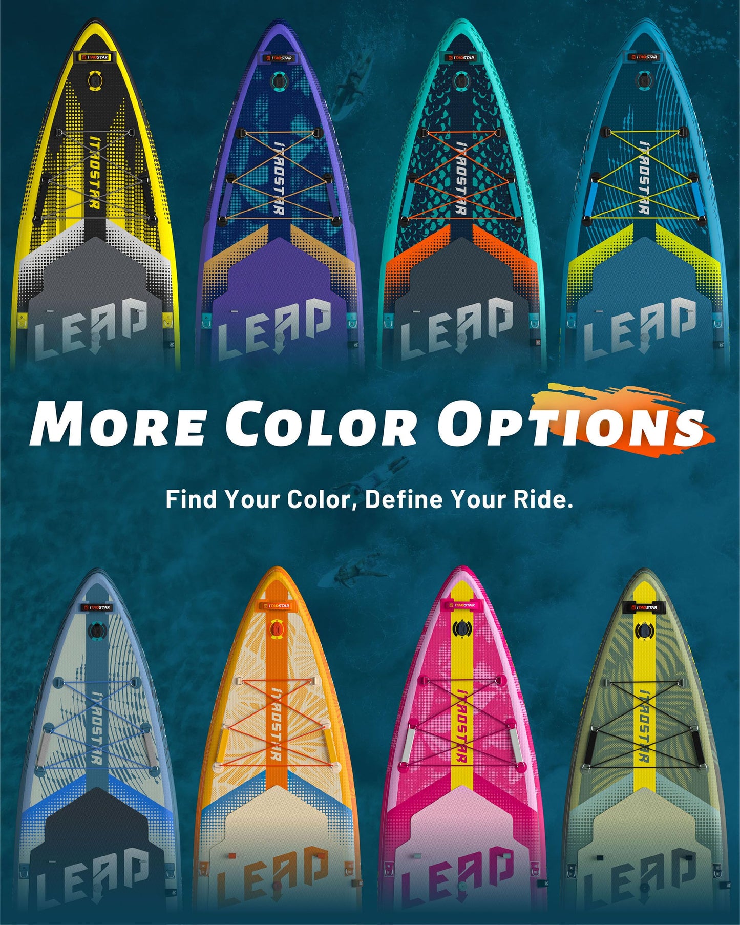 iTAOSTAR Lead 12' × 35" Inflatable Stand Up Paddle Board with Seat, Extra Wide SUP Board with 5 Fins Stable Design for Familly, Youth, All Skill Levels, Lakes, Oceans & Fishing