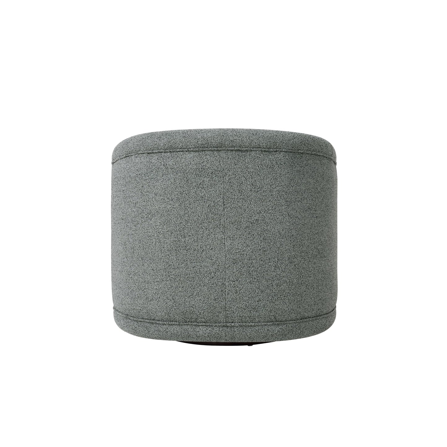 Christopher Knight Home Sabbo Swivel Chair with Solid Wood Base, Comfy Swivel Accent Chair with Curved Design, Boucle Upholstered Lounge Sofa Chair for Living Room/Bedroom, Gray Green + Walnut