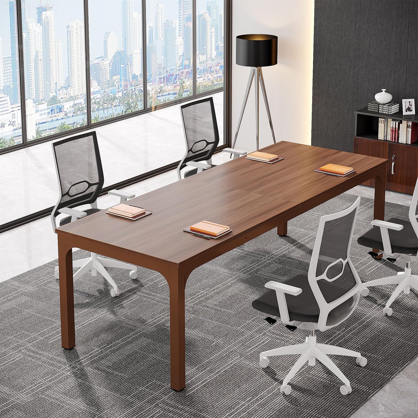 Tribesigns 6.5FT Conference Table, 78.7-Inch Rectangle Meeting Seminar Table, Large Business Tables for 6-8 People (Only Table)