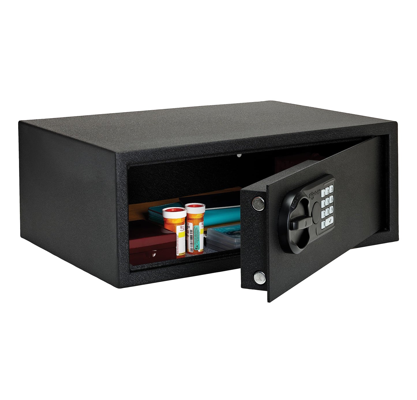 SnapSafe Gun Keypad Safe, XL – Keypad Handgun Safe for Your Pistol and Valuables – Electronic Keypad Entry with Backup Key – Black, Measures 20.5 x 14.8 x 8 Inches – Item 75435