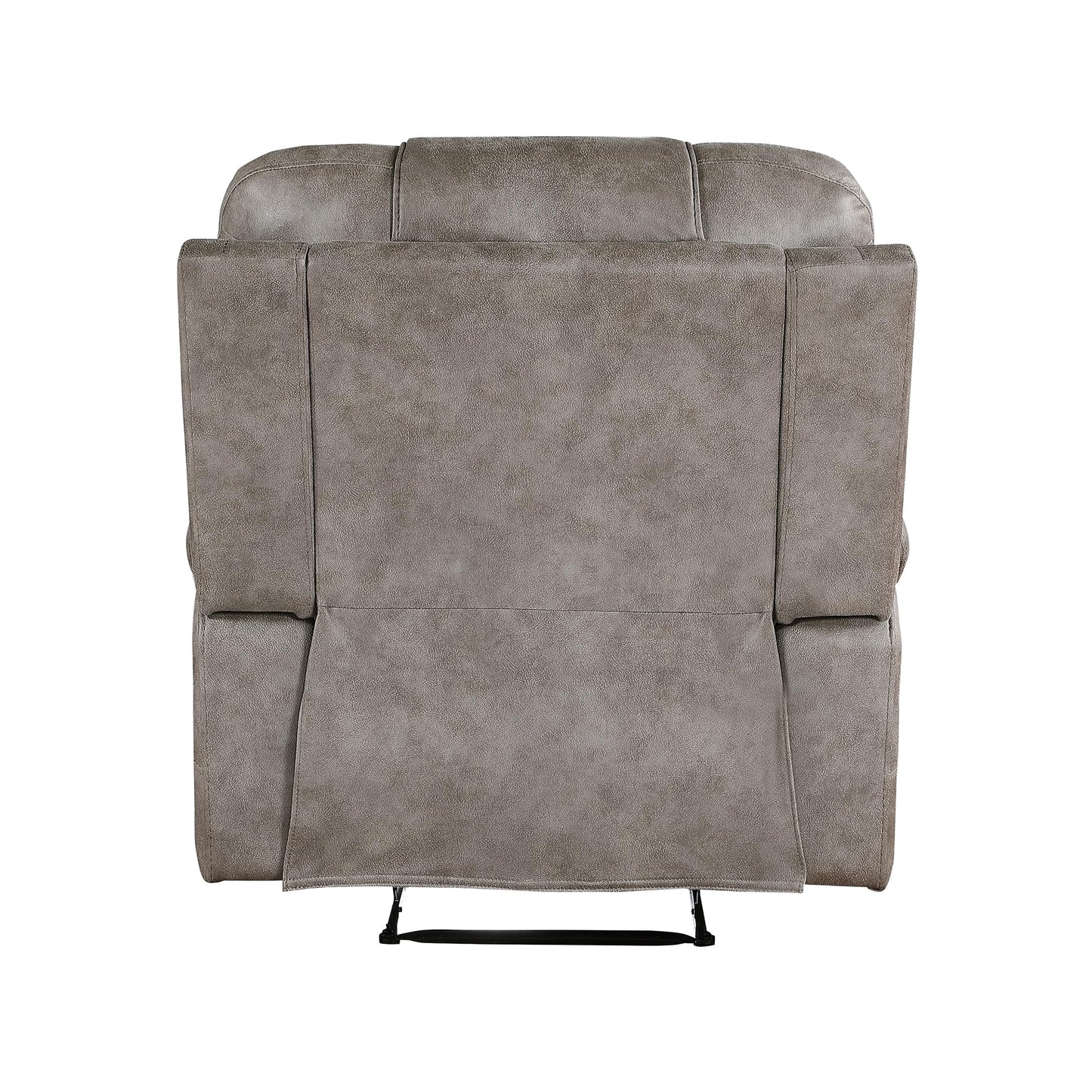 Lexicon Manual Recliner Chair, Home Theater Seating Recliner Armchair, Polished Microfiber Wall Hugger Manual Reclining Sofa Chair for Living Room/Office/Apartment, Grayish Brown