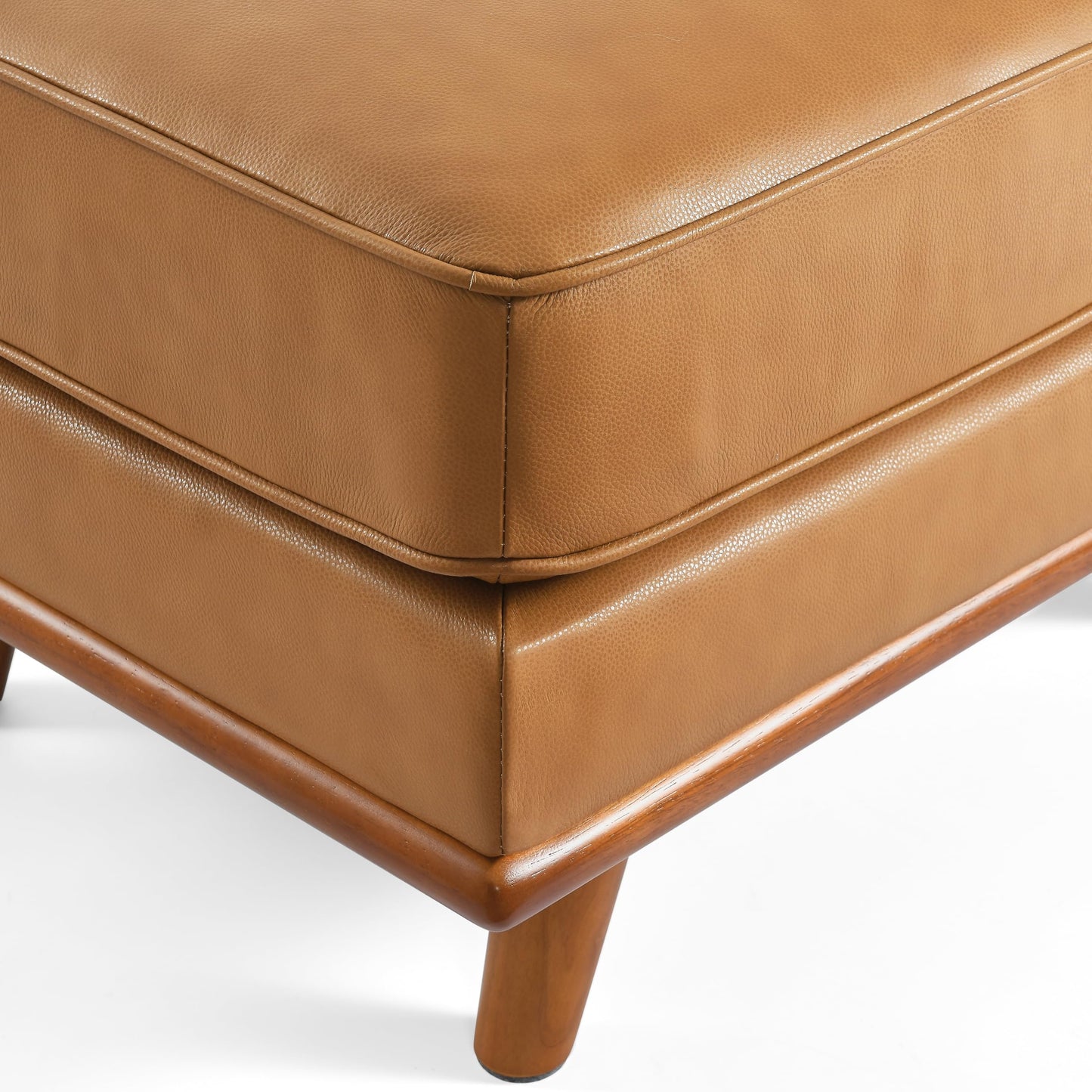 Valencia Artisan Ottoman Italian Nappa 11000 Top Grain Leather, Perfect Balance of Support and Comfort, Clean Lines, Sleek Finishes, and Thoughtfully Curated Details