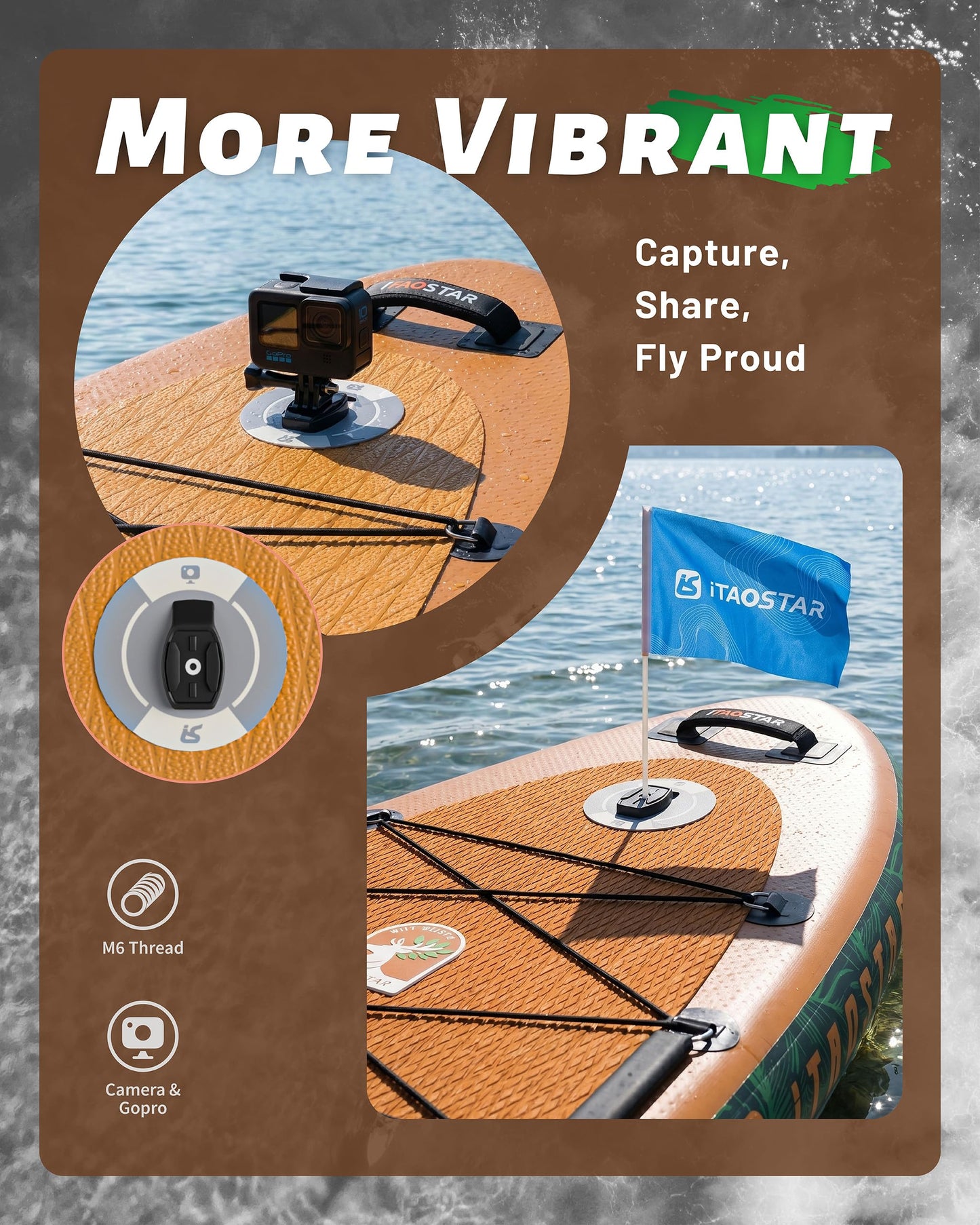 iTAOSTAR W03CP 12'x35 Inflatable Stand Up Paddle Board for Adults - Extra Wide Inflatable SUP Boards with Seat, Premium SUP Package with Full Accessories for Touring & Yoga