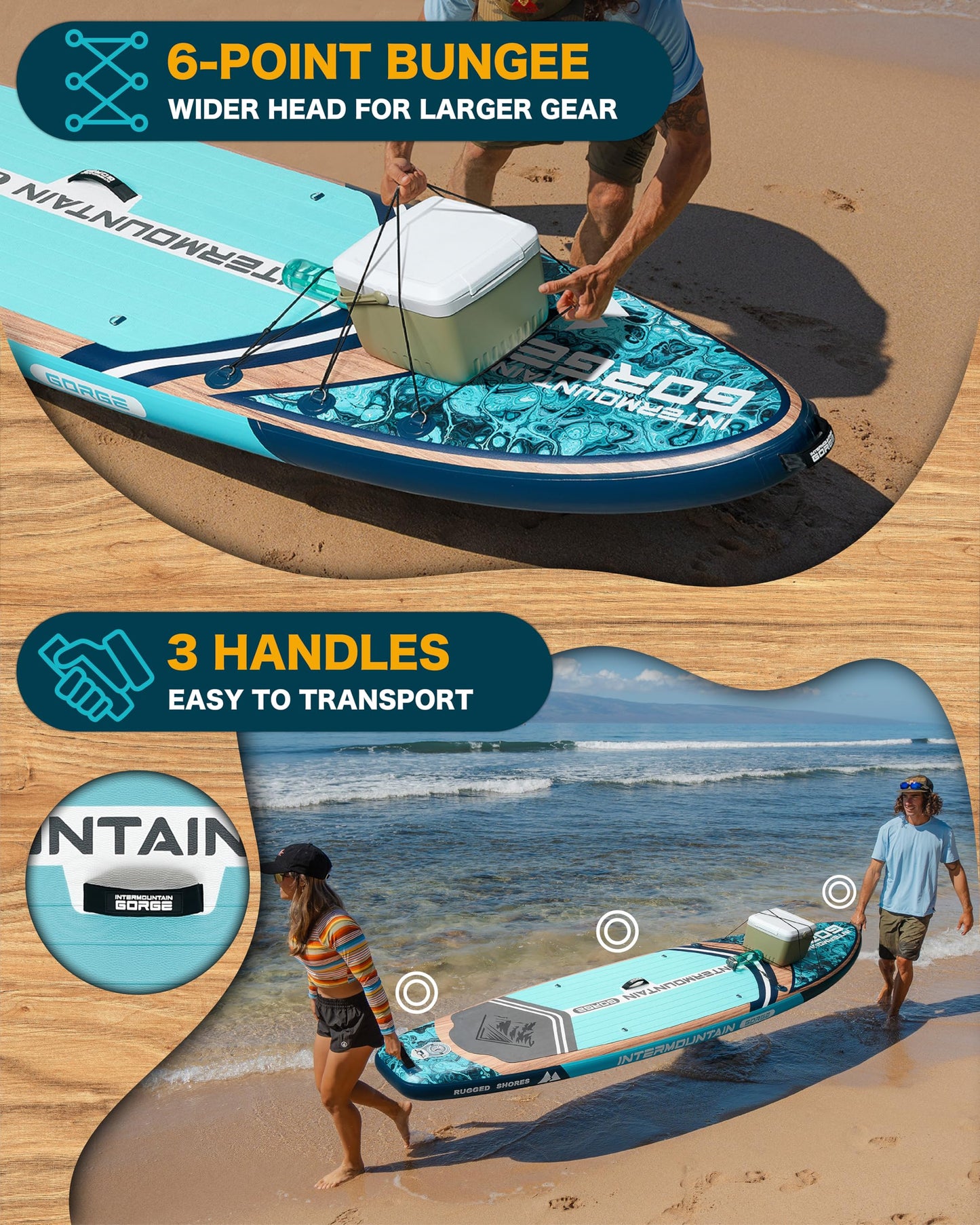 11'x34 Ultra Wide Inflatable Paddle Board, Stand Up Paddle Board &420lb Capacity for All Skill, Paddle Board for Yoga/Family, EVA Deck, US Fin, 100L Bag, High-Pressure Pump, Safety Leash