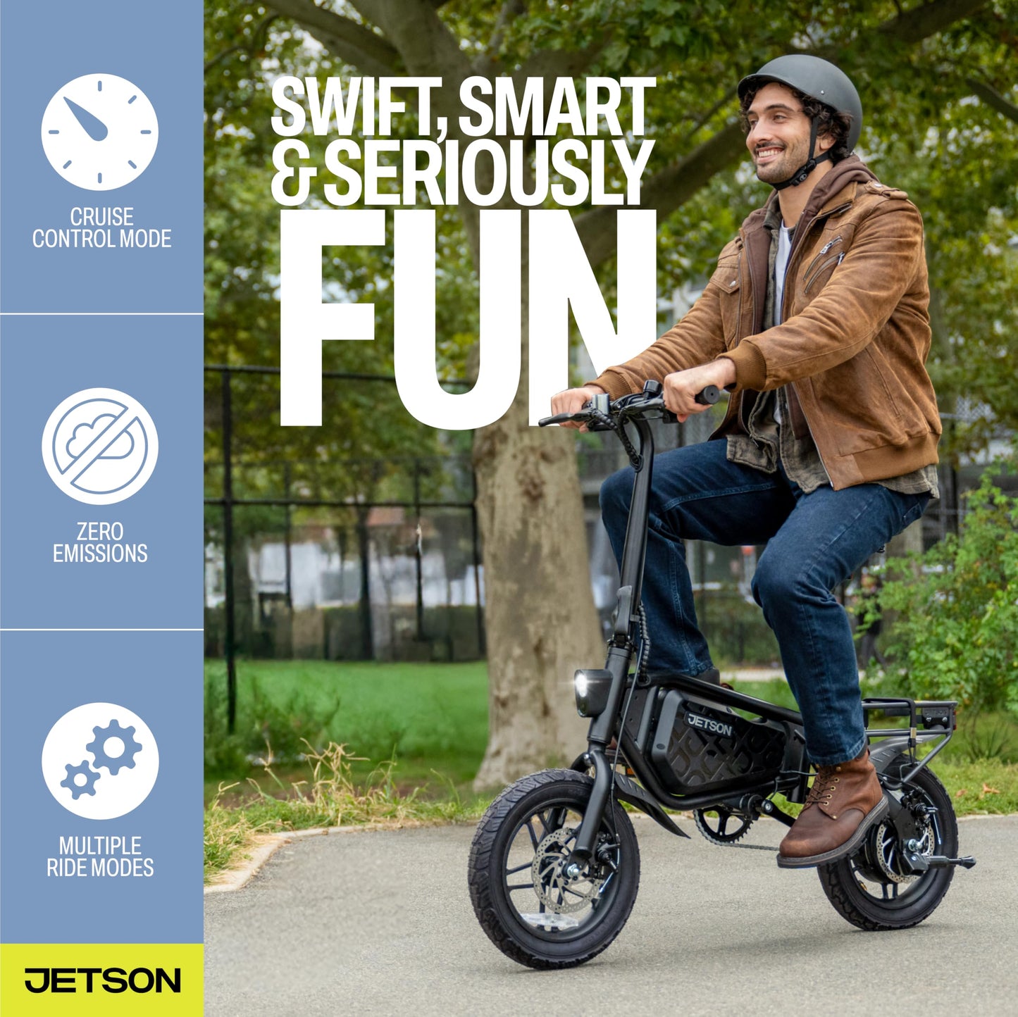 Jetson Bolt Pro Max Electric Bike, Portable Electric Bike with Carry Handles, Folding Design, and Twist Throttle, Up to 15.5 Mph, 14-Inch Tires, Age 12+