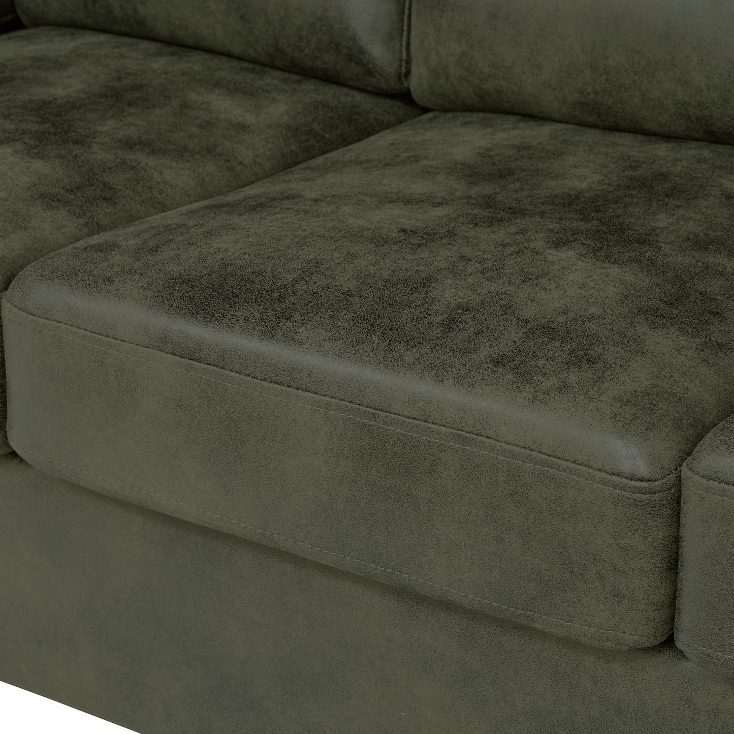 Eafurn Mid-Century Modern 3-Seater Loveseat Sofa Couch with Sturdy Wood Frame & Cushioned Armrests, 81" Compact Faux Leather Settee Furniture for Living Room, Apartment, Office