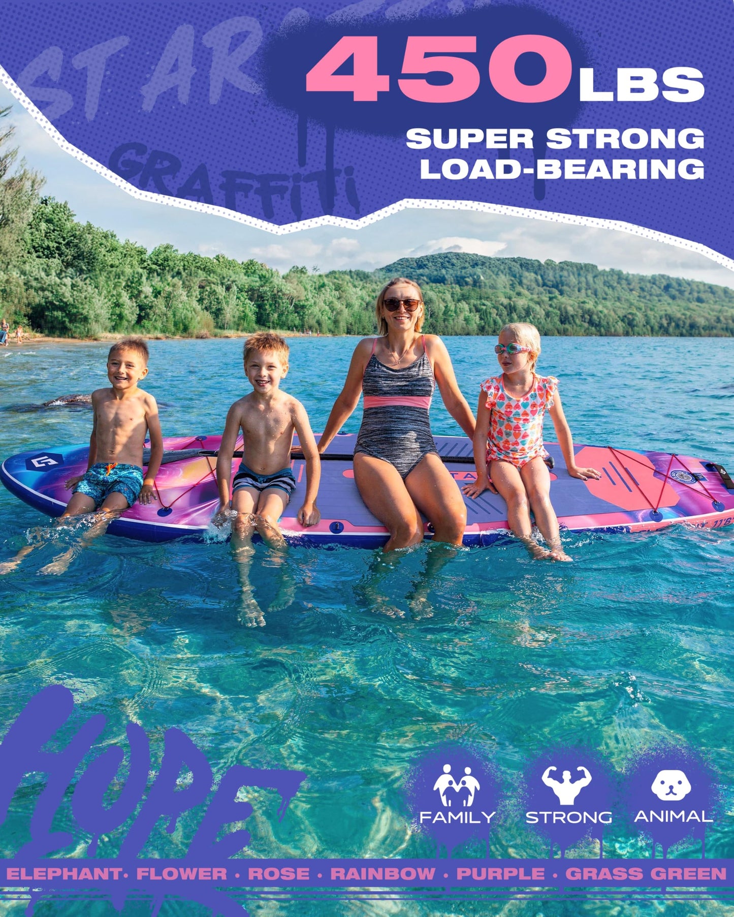 Starcity Inflatable Stand Up Paddleboard for Lake Ocean Touring Family Friendly Beginners Extra Wide High Load Design Responsive Tracking 11'6"×35"×6" 450 Pound Capacity W/Complete Accessories