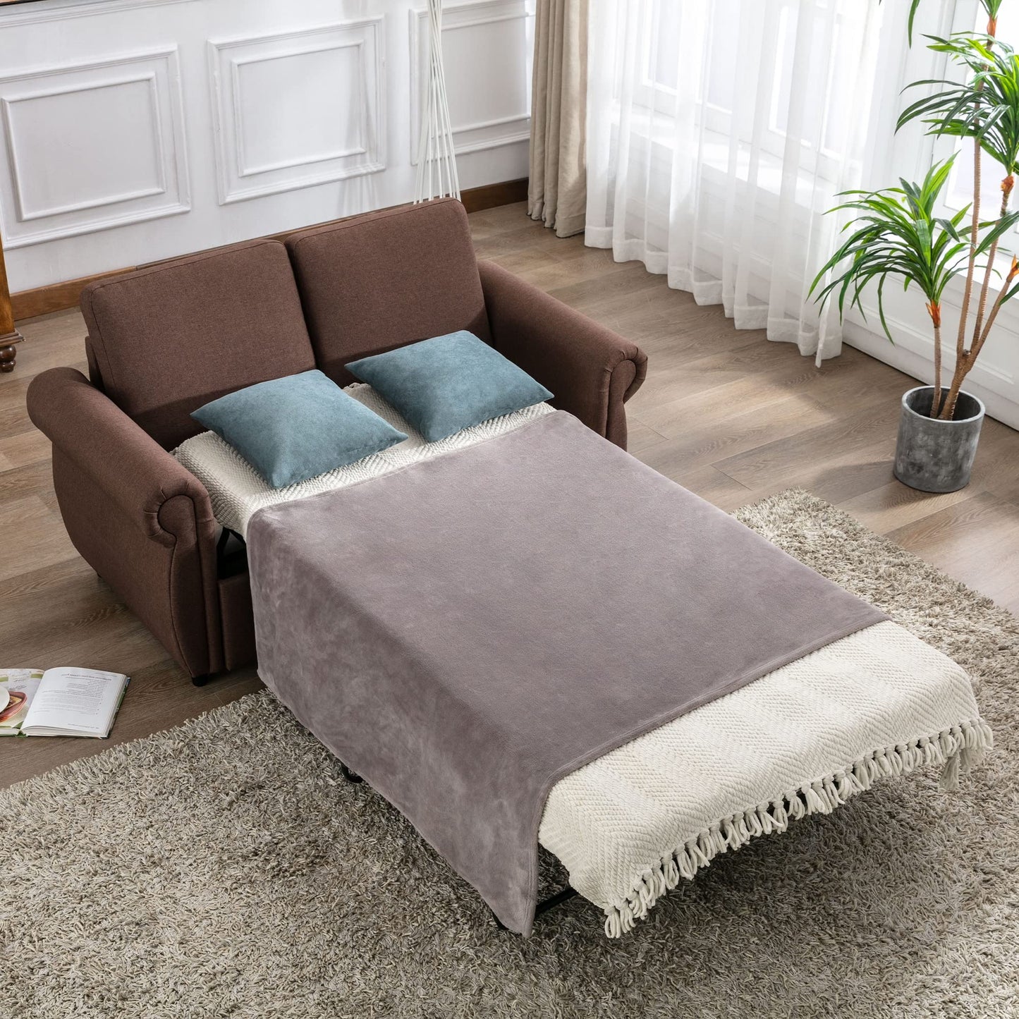 Sleeper Couch Small Sofa for Living Room or Bedroom Including Pull Out Bed