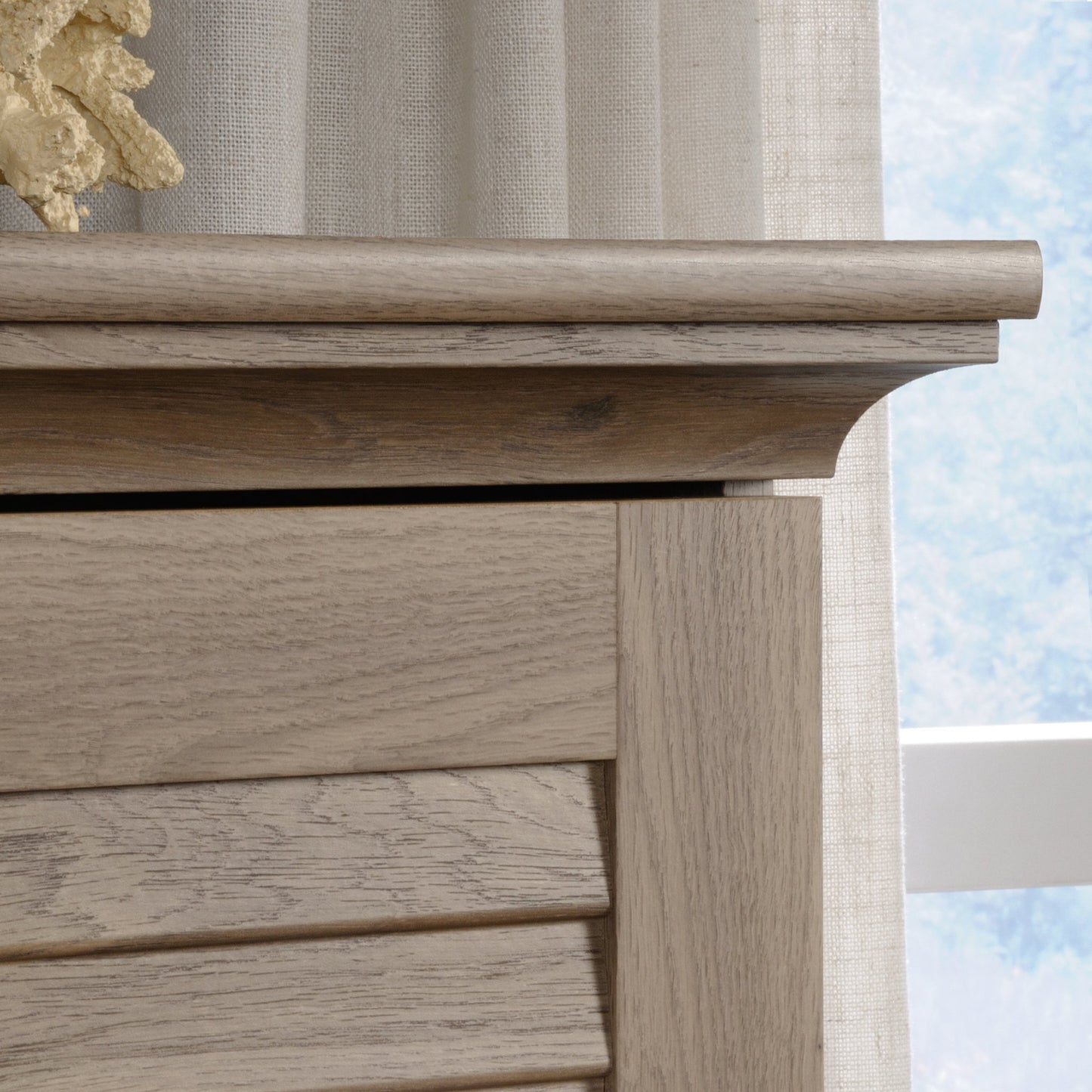 Sauder Harbor View Storage Cabinet/ Pantry Cabinet, Salt Oak finish