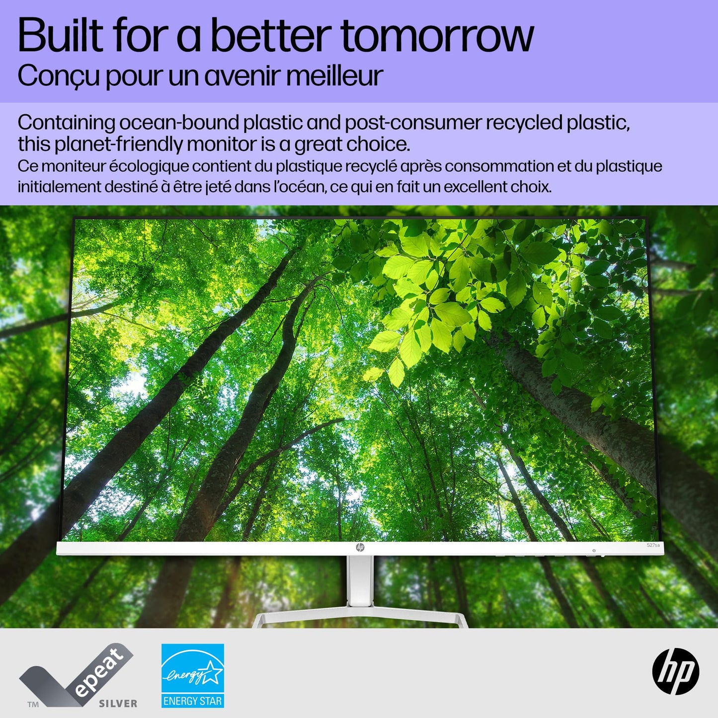 HP Series 5 27 inch FHD Monitor, Full HD Display (1920 x 1080), IPS Panel, 99% sRGB, 1500:1 Contrast Ratio, 300 nits, Eye Ease with Eyesafe Certification, 527sa (2024)