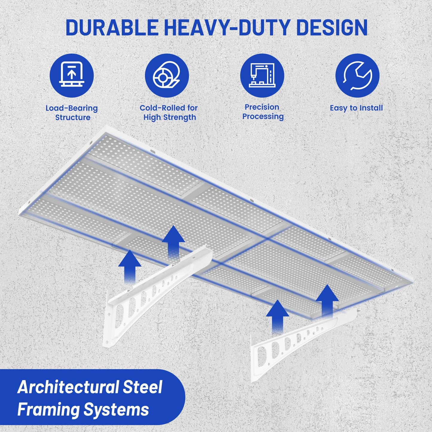 ZONEGRACE 4-Pack 1.5x4ft Garage Storage Wall Shelves, 1000 Lbs Heavy Duty Wall Mounted Shelves, Flat Rack Garage Floating Shelves With Complete Install Kit, White