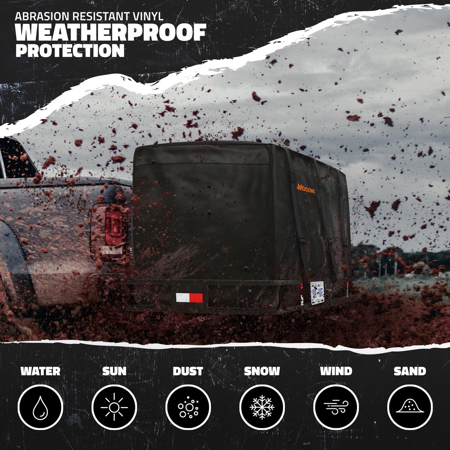 Mockins 70"x30"x6" XXL Folding Trailer Hitch Cargo Carrier w/Plate Bracket | 500 Lbs Cap All-Weather Steel Luggage Rack for SUV Car & Truck w/ 40 CuFt Waterproof Cargo Hitch Carrier Bag & Accessories