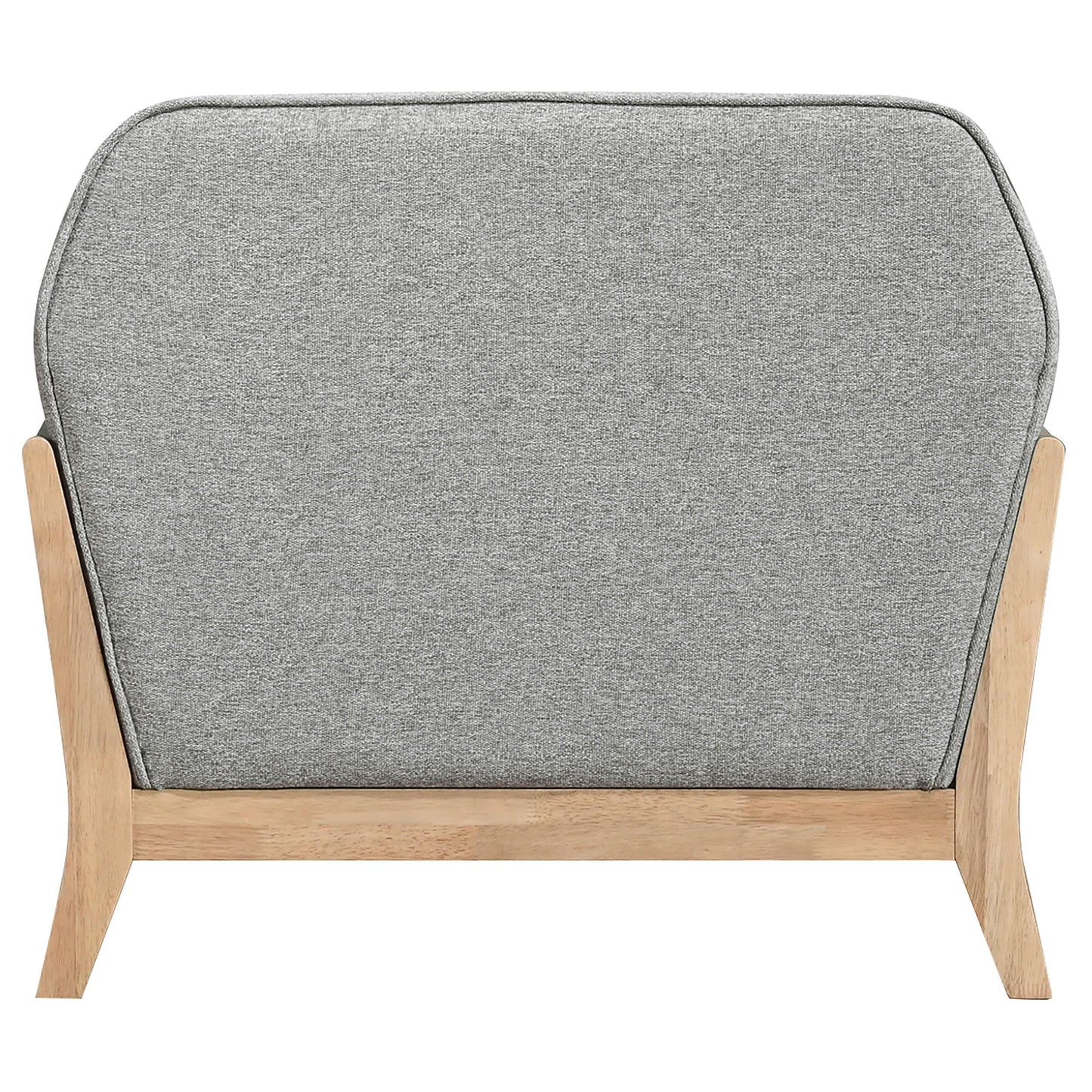Coaster Home Furnishings - Vaughn - Fabric Upholstered Flared Arm Accent Chair with Tight Back, Blonde Legs, Foam Filling and Attached Seat Cushion - Living Room - Grey - 511073