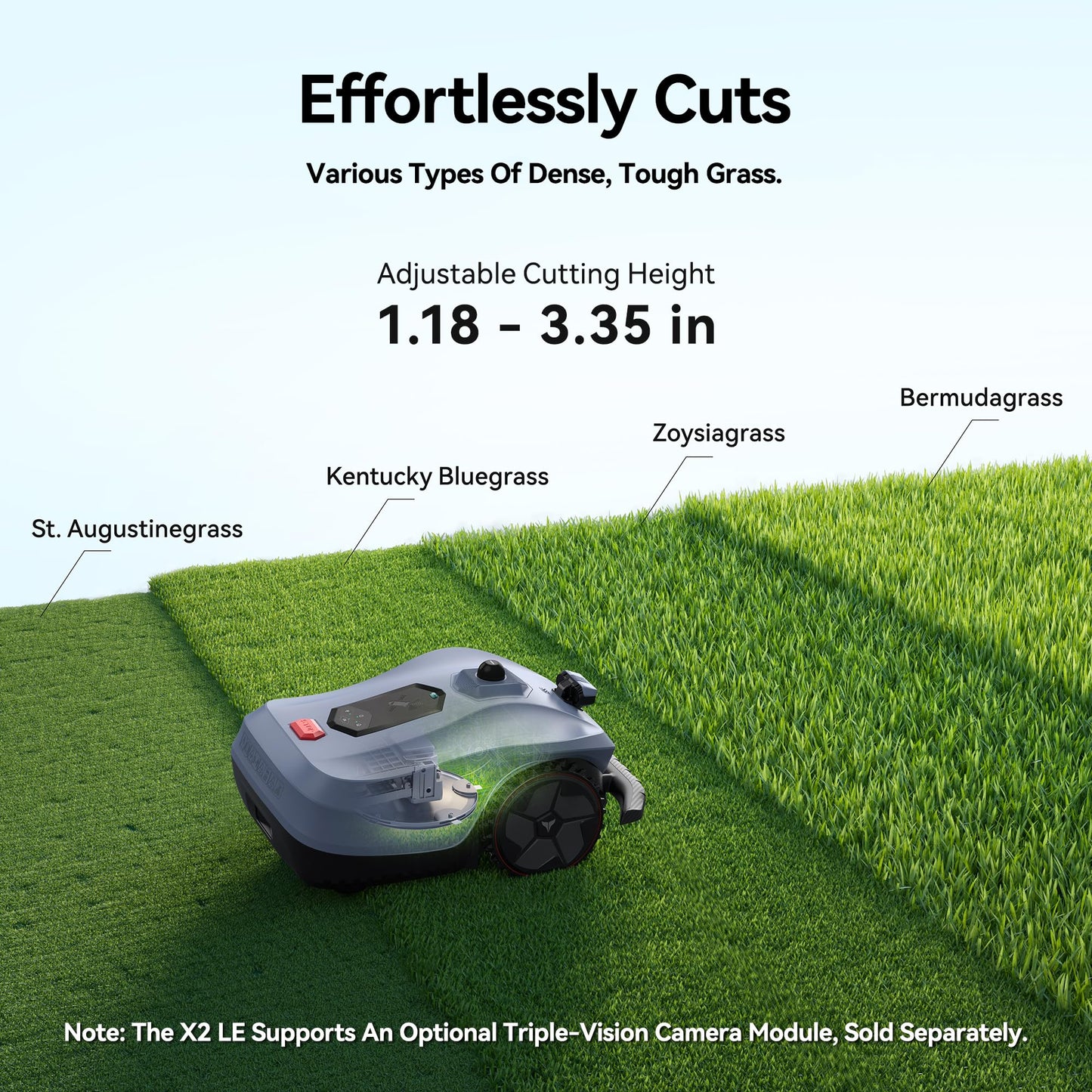 HOOKII Neomow X2 LE 360° 3D LiDAR Robot Lawn Mower, Wire Free for 0.37 Acre, No RTK Antenna, 4G App Control, GPS Anti-Theft, 13Ah, IPX6, Support Upgrade AI Bionic Triple Vision Module for Auto-Mapping