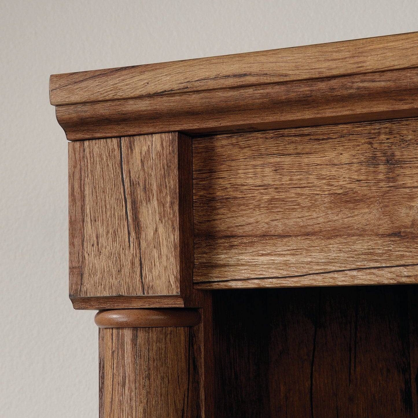 Sauder Palladia Bookcase with Doors, Multiroom Storage, Library Bookcase, Vintage Oak Finish