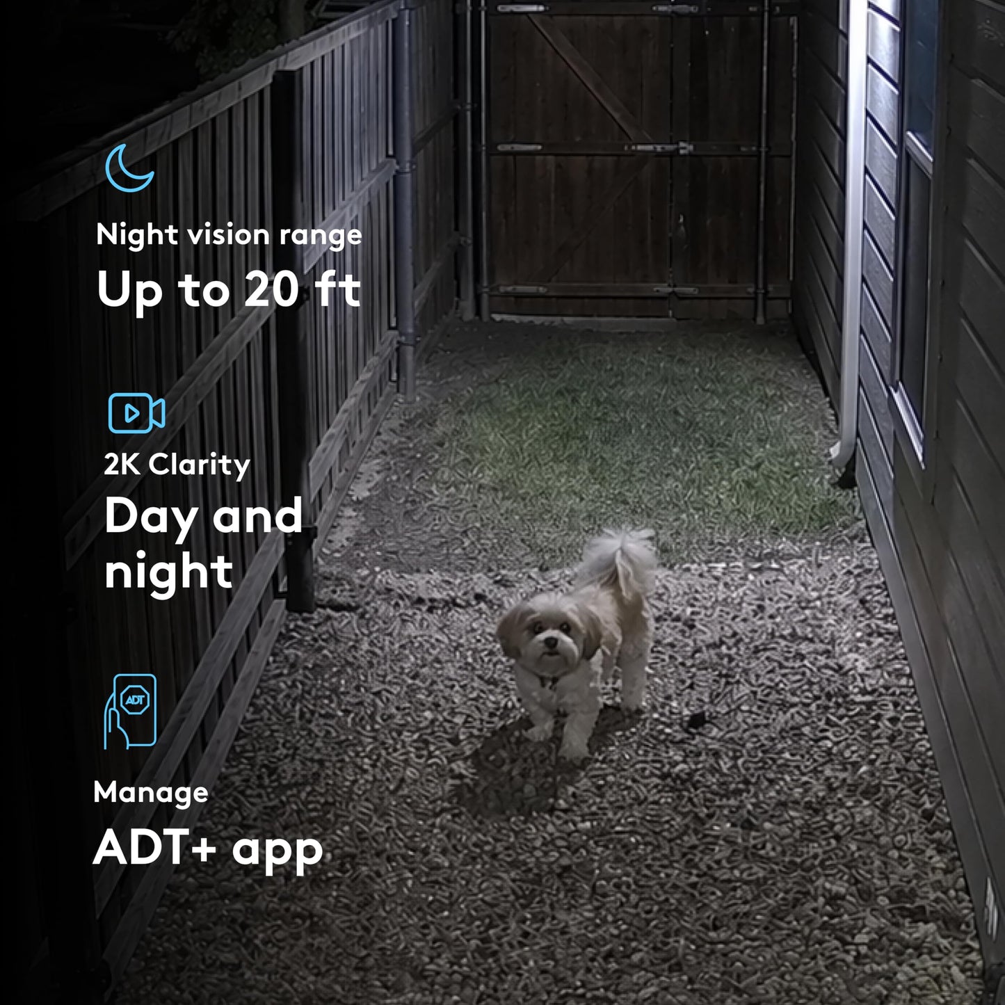 ADT Blu Outdoor Camera Kit, DIY Home Security System with 2K Wireless Outdoor Camera, Spotlight, Weather Resistant, Night Vision, Smart Detection, Door/Window Sensors, ADT+ App Control