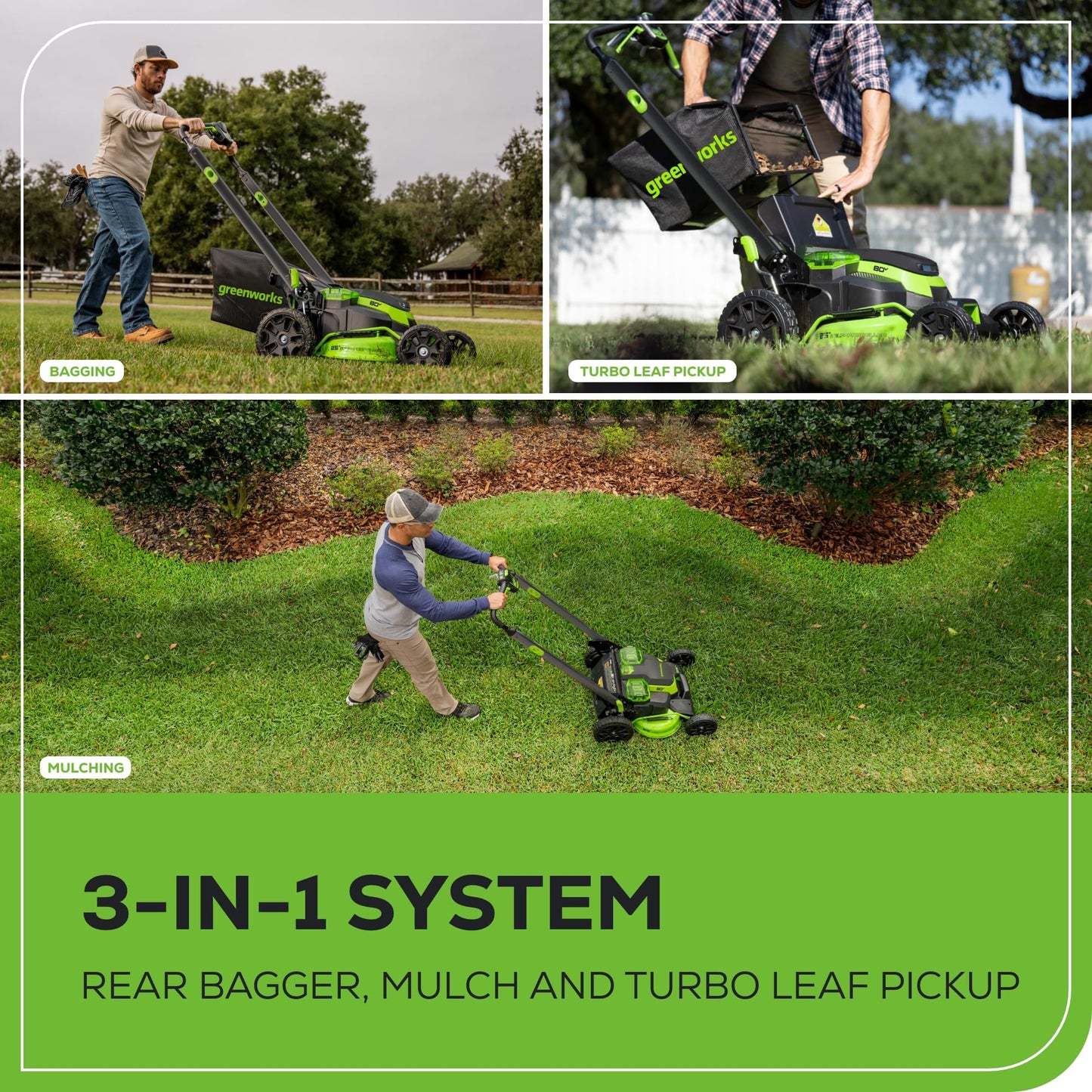 Greenworks 80V 25" Brushless Cordless (Self-Propelled) Dual Blade Lawn Mower (LED Headlight + Aluminum Handles), 4.0Ah Battery and Rapid Charger Included