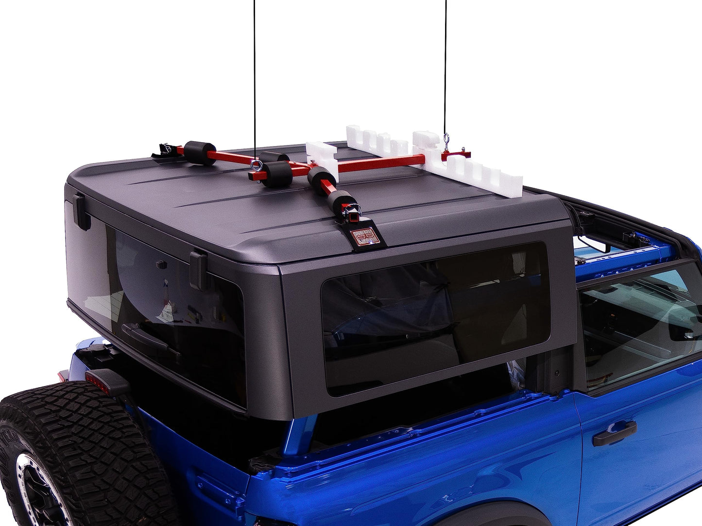 Lange Originals – FORD BRONCO® Hoist-A-Top® – 120V Power Hoist System with Custom Lifting Brackets – Fits 6th Gen Broncos 2 Door Models (2021+) – Easy Garage Hardtop Removal System