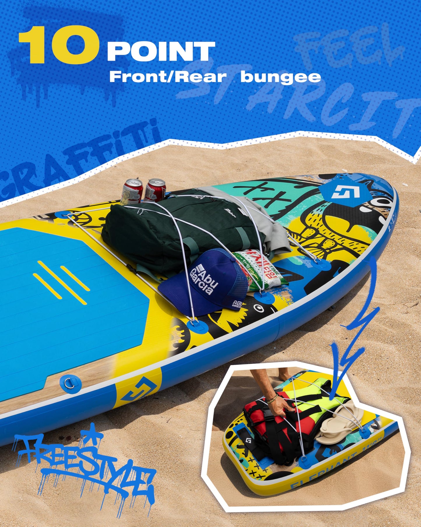 Starcity Inflatable Stand Up Paddleboard 11'6"*35"*6" Extra Wide Glide Control Load Ready 450 Pound Capacity for Lake Ocean Touring Yoga W/Floating Paddle W/Seat Paddlers Couples Youth