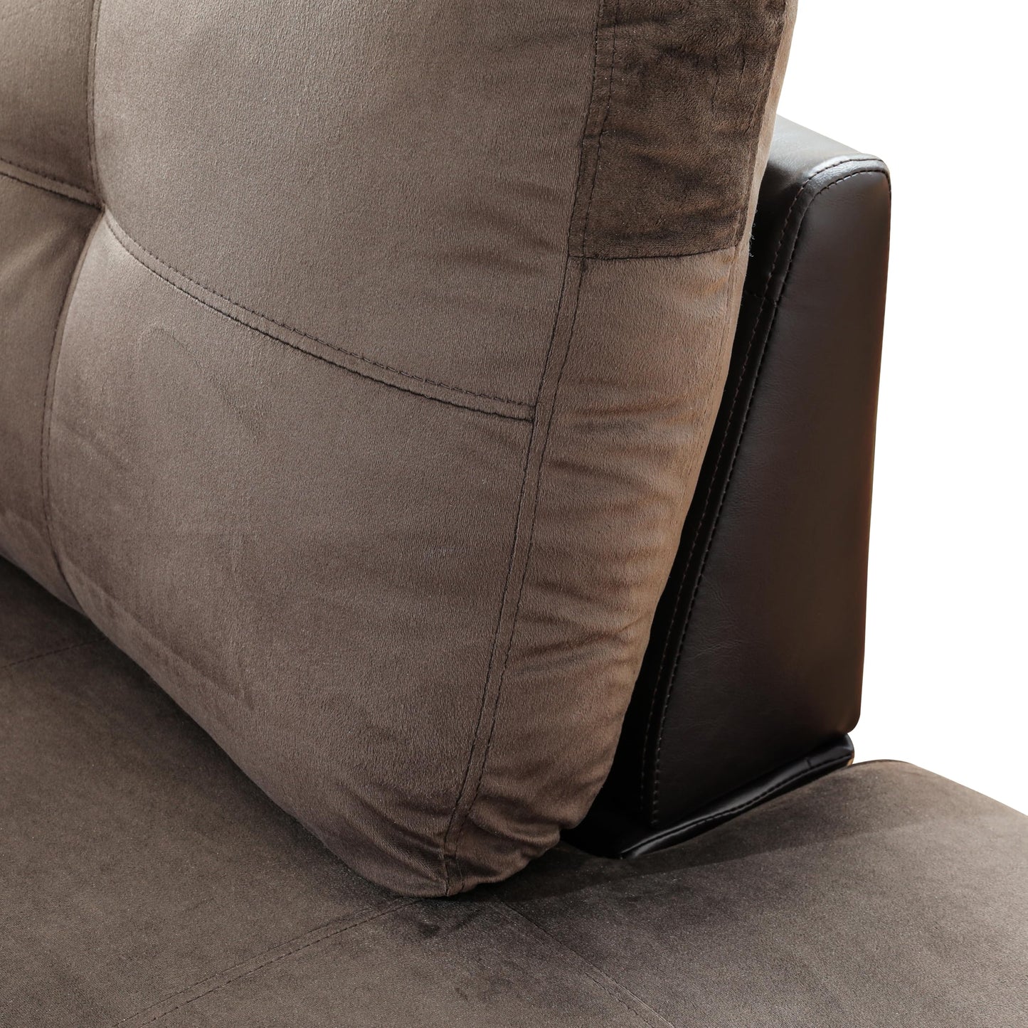 UOCFYK 3 Pieces Sectional Sofa Sets, L-Shape Sofa Microfiber Couch Living Room Sofa Set with Chaise Using for Living Room Furniture - Right Hand Facing,Dark Brown