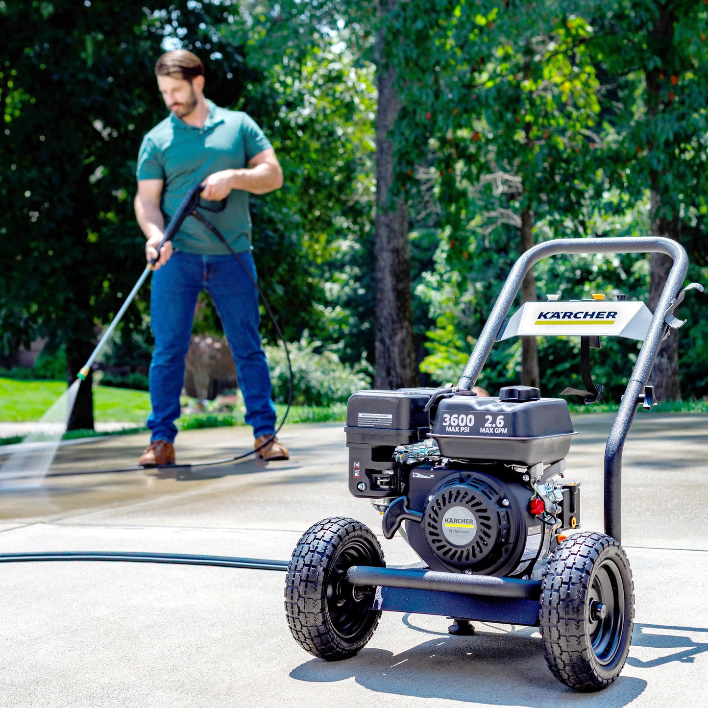 Kärcher G 3600 P Gas Pressure Washer 3600 PSI, 2.6 GPM, Triplex/Crankshaft Pump, Maximum Power for Your Toughest Cleaning Challenges