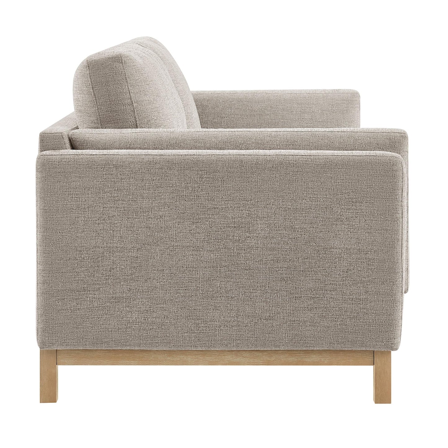 Modway Roscoe 81 Inch Fabric Sofa in Pewter - Comfortable Upholstered Deep Seat Couch for Living Room, Apartment, or Office Seating