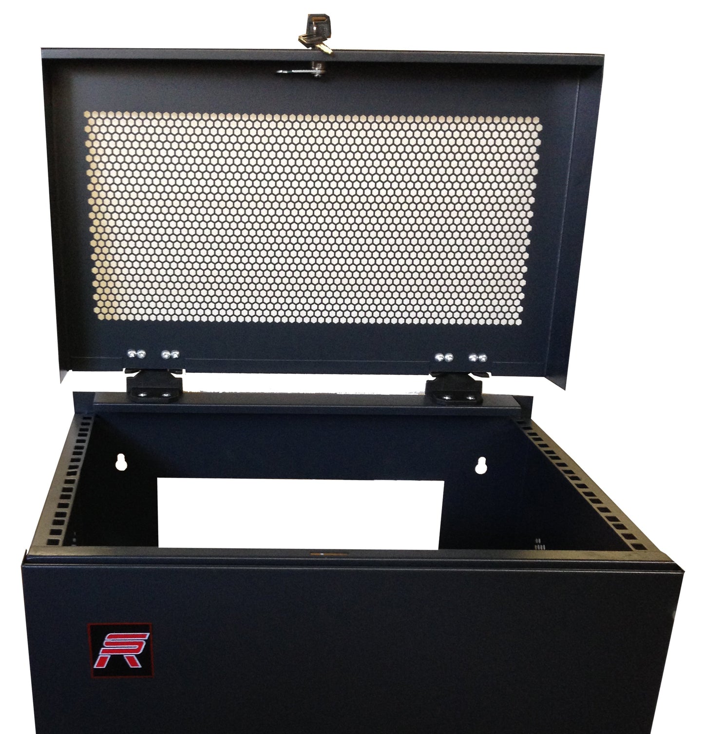 6U Vertical Wall Mount Server Rack Cabinet, 19 Inch Network Enclosure, 35" Full-Length Capacity, Mesh Door, Space-Saving Rack for Switches, Routers, Patch Panels