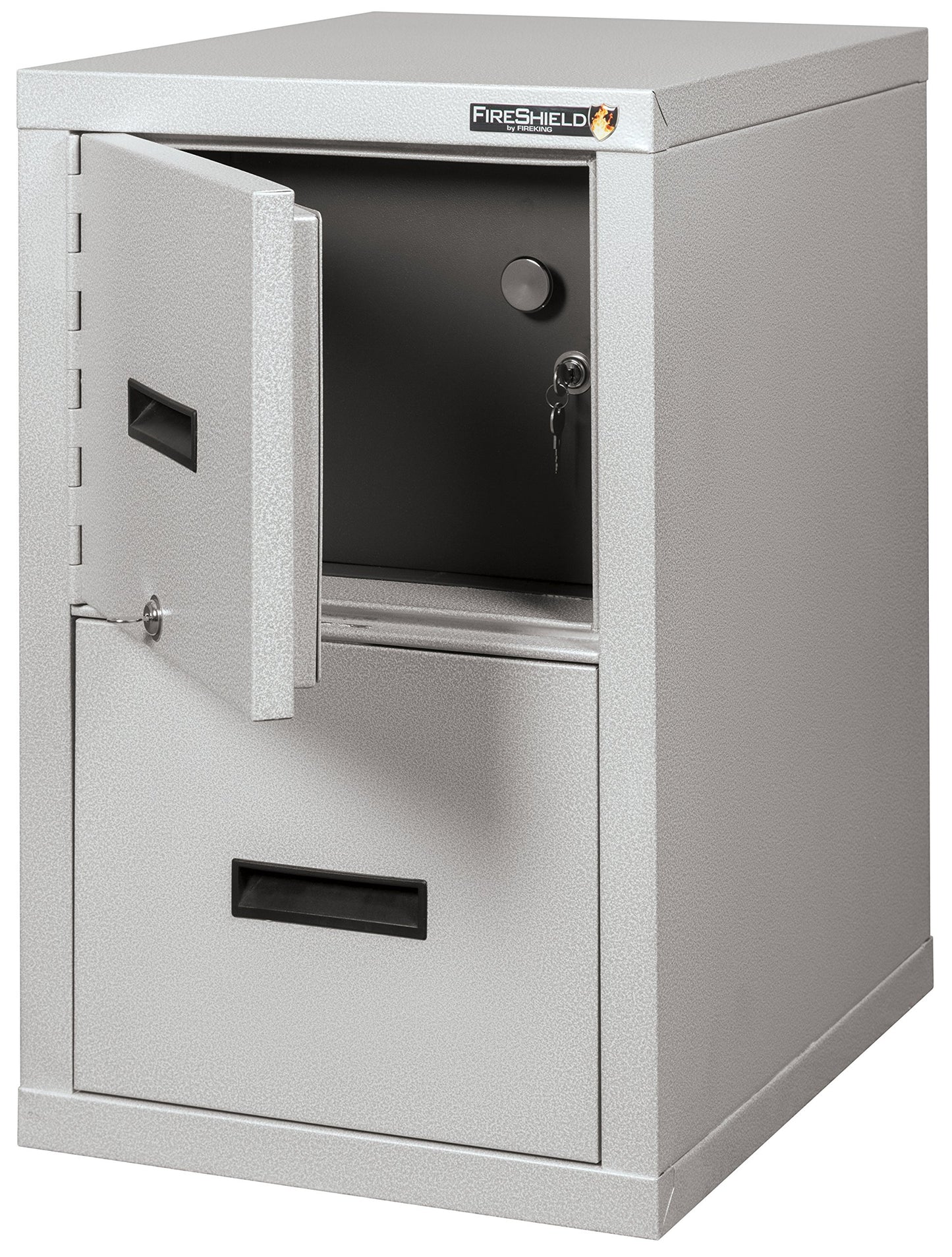 Fire Resistant File Cabinet - Light Weight, fire Rated, One File Drawer & Safe