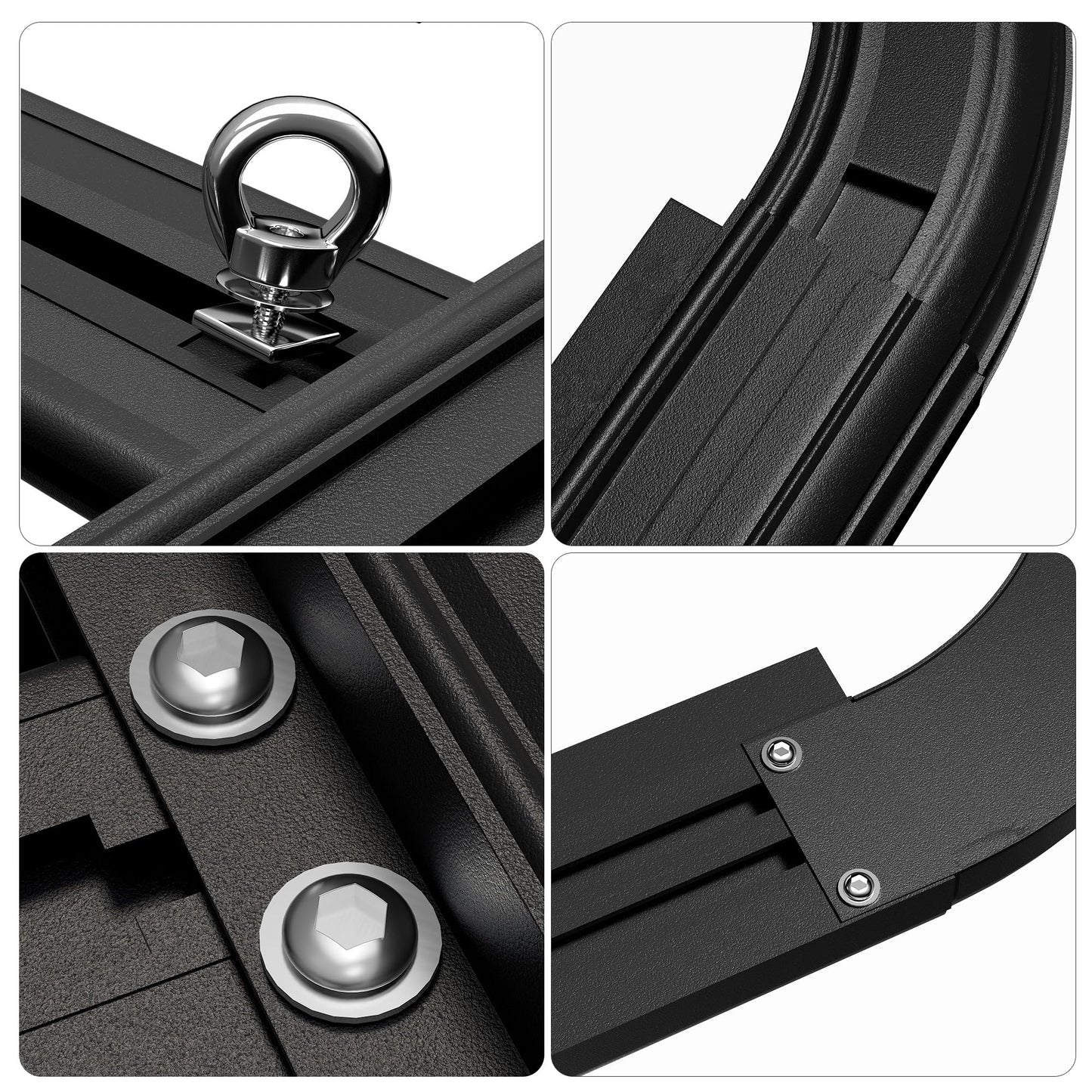 WILDROAD Aluminum Roof Platform, 63" x 47" Universal Flat Roof Rack Heavy Duty Roof Rack Platform with 10 Sets Eye Bolt Nut and T-Screws Anchoring Kit Fits for SUV, Truck