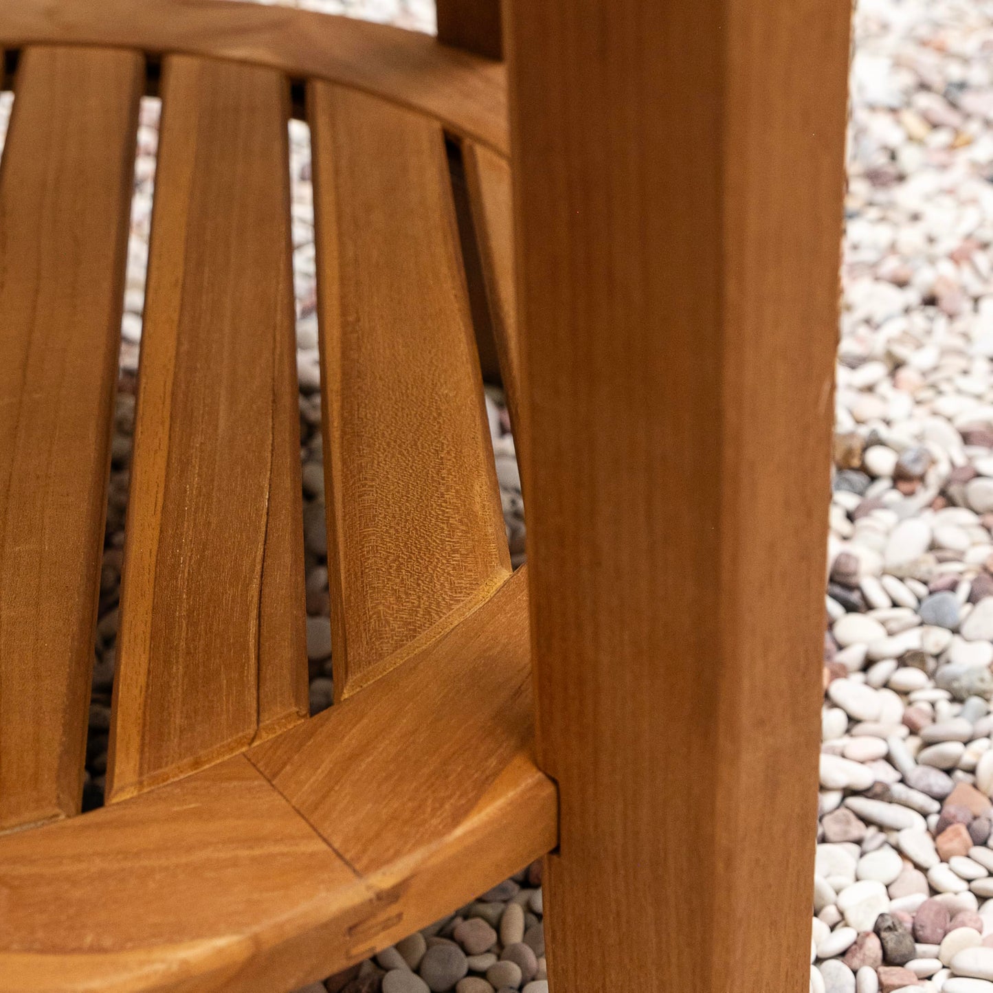 Cambridge Casual Camden 3-Piece Teak Wood Patio Conversation Set Brown Wicker, Padded Woven Seat, Deep Seating Rocking Chair Set of 2 with Side Table, Quick Dry Foam