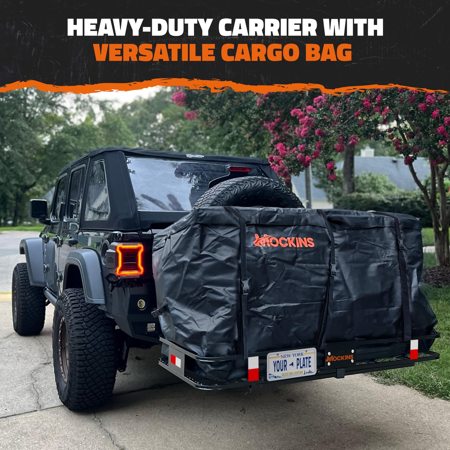 Mockins 60"x24"x6" Heavy Duty Trailer Hitch Cargo Carrier w/ 500 Lbs. Cap
