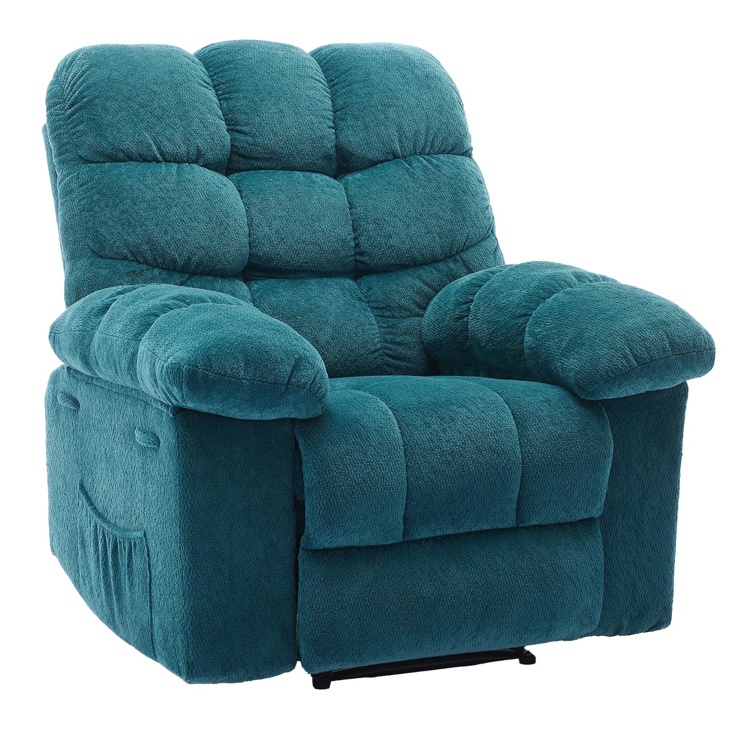 21.2'' Manual Recliner Chair,Ergonomic Overstuffed Breathable Fabric Reclining Chair with Side Pockets,Q235 Steel Frame Lazy Boy Recliner Single Sofa for Living Room Bedroom