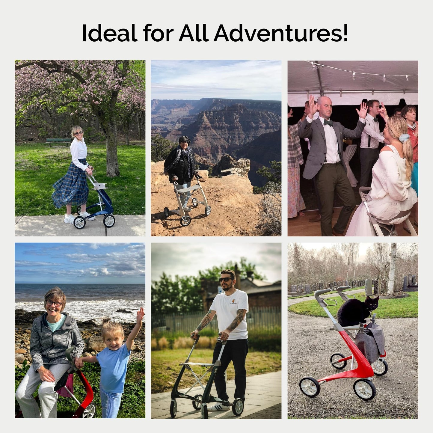 byACRE Carbon Ultralight Rollator Walker - World's Lightest Carbon Rollator - Only 10.6 lbs | Indoor and Outdoor Use | Foldable with seat and Easy to Travel with (Pale Rose, Wide Track)